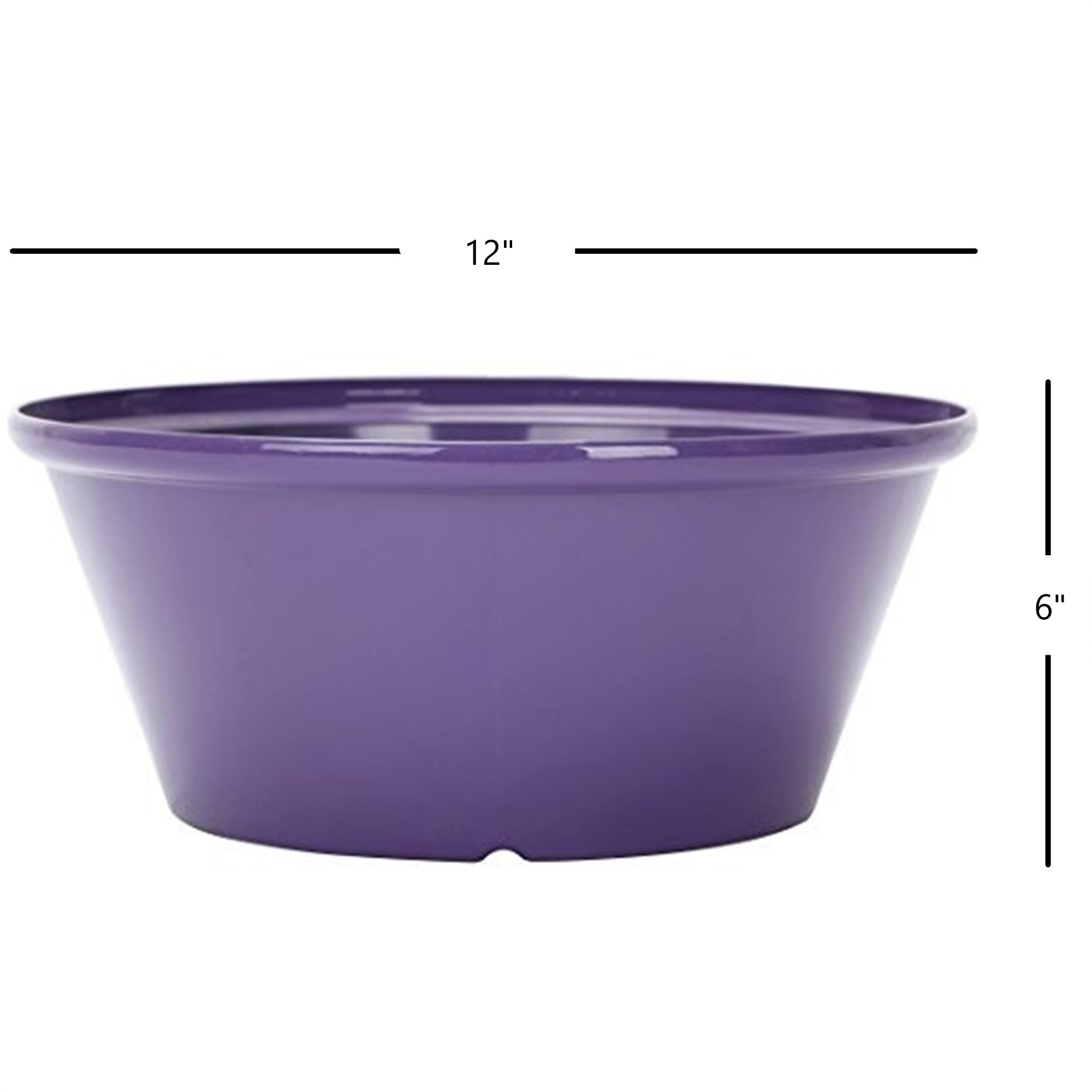 Gardener Select Indoor/Outdoor Round Plastic Tulip Bowl Planter, 12” Diameter