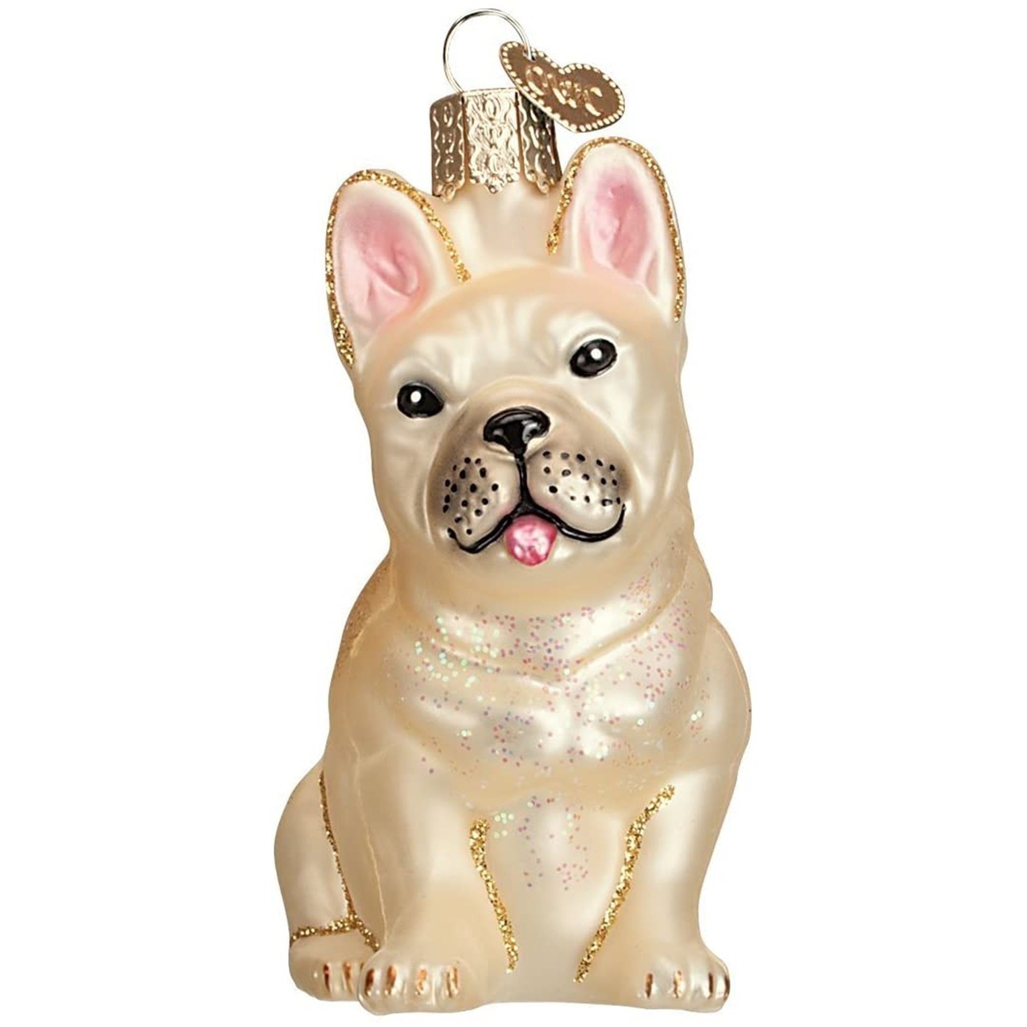 Old World French Bulldog Christmas Ornament