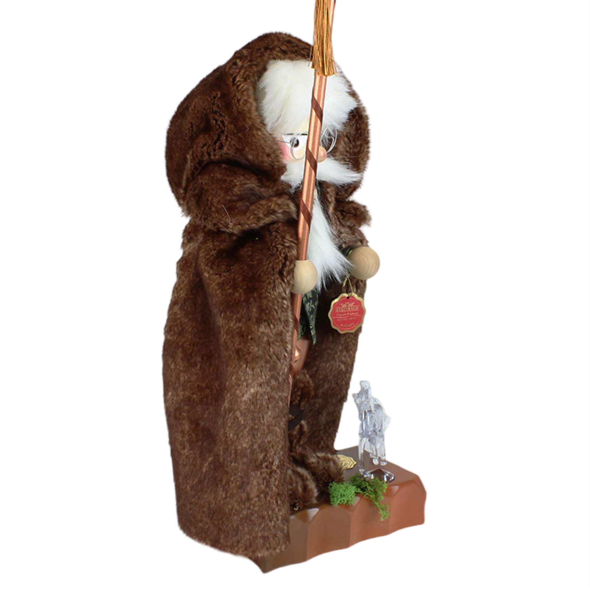 Steinbach Light-Up Wooden Nutcracker, German Christmas Decoration, Wizard In The Wood, 17.75"