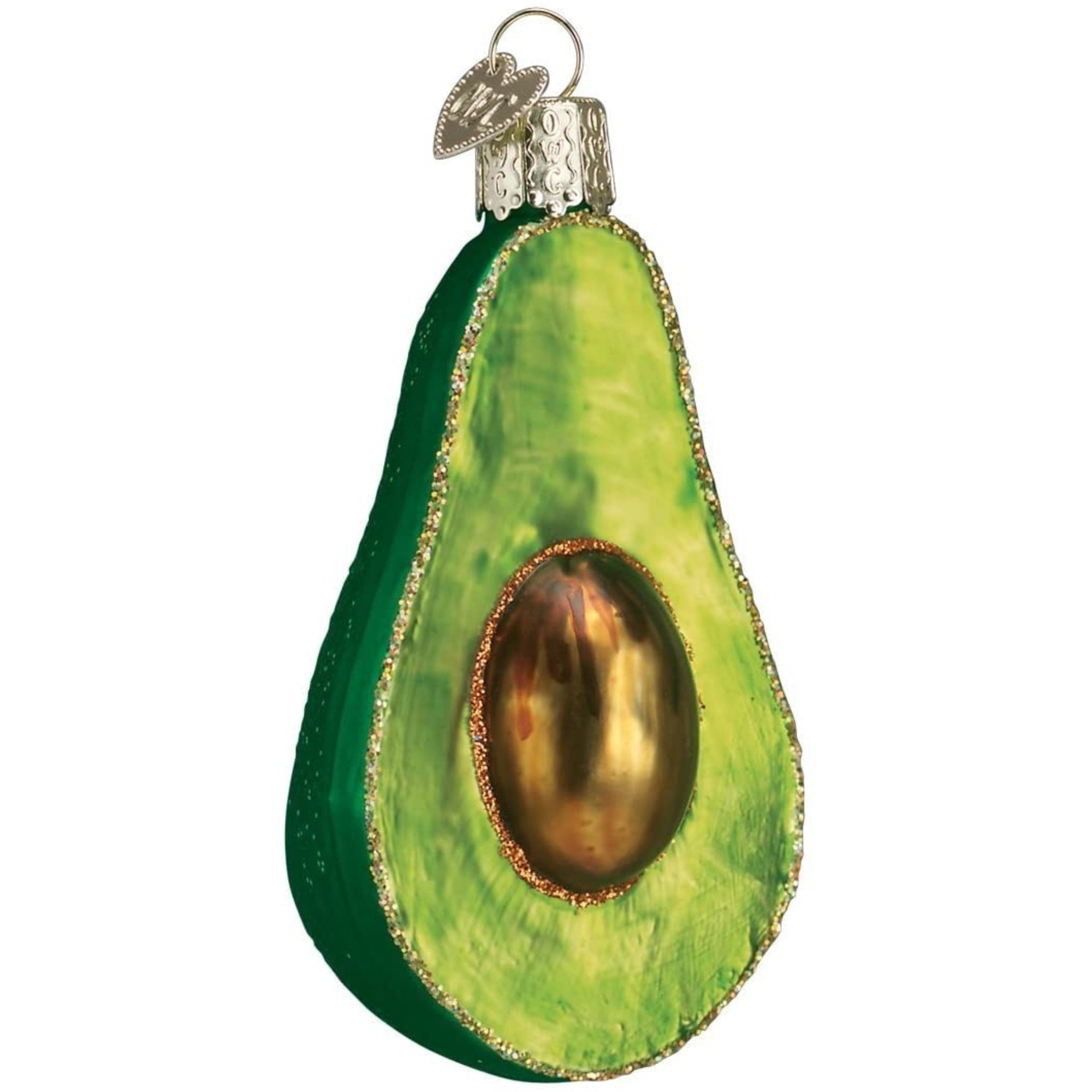 Old World Christmas Glass Blown Avocado Ornament