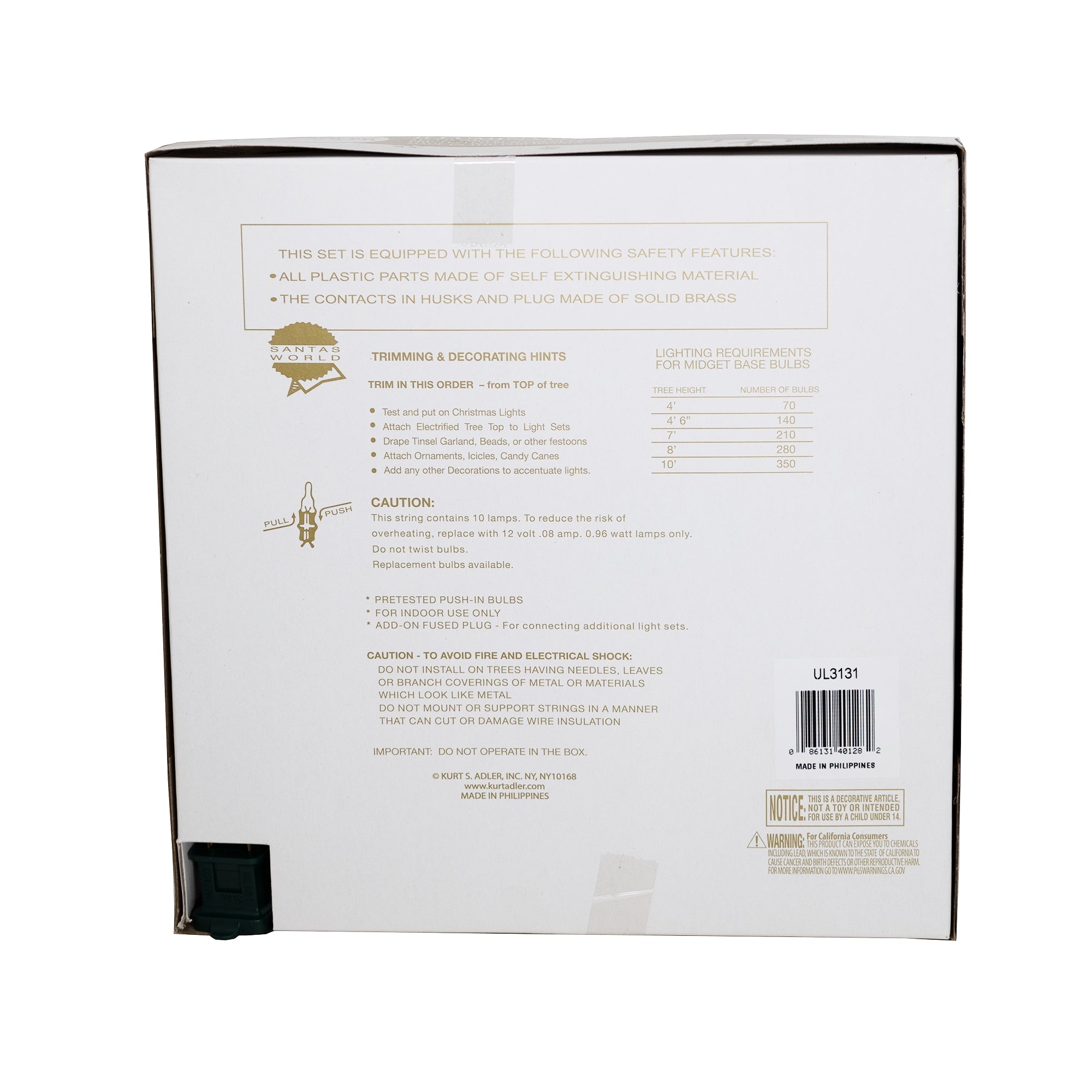 Kurt Adler 10-Light 6-Point Capiz Star Treetop, 9"