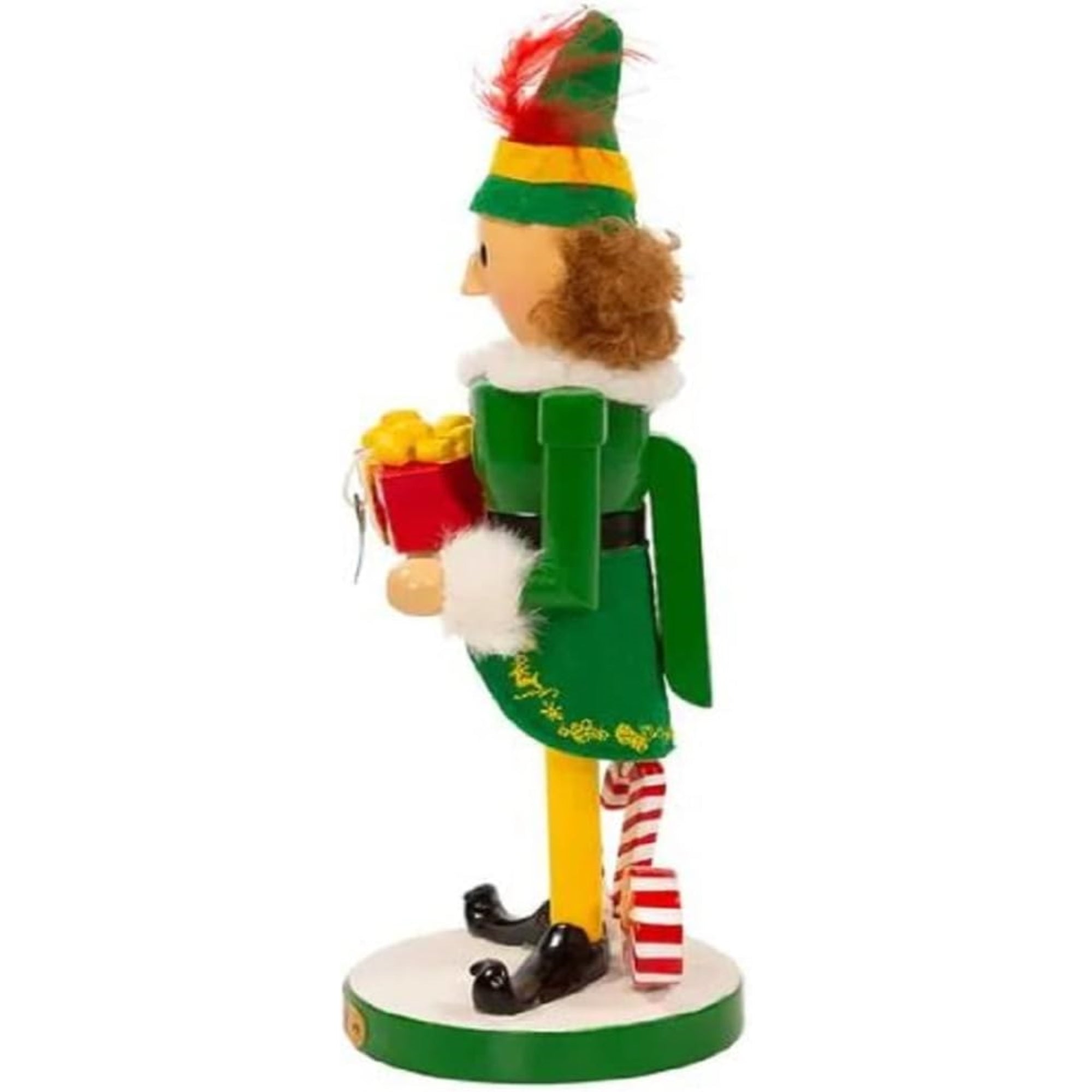 Kurt Adler Elf The Movie Nutcracker, Buddy Holding a Gift, 10.5"