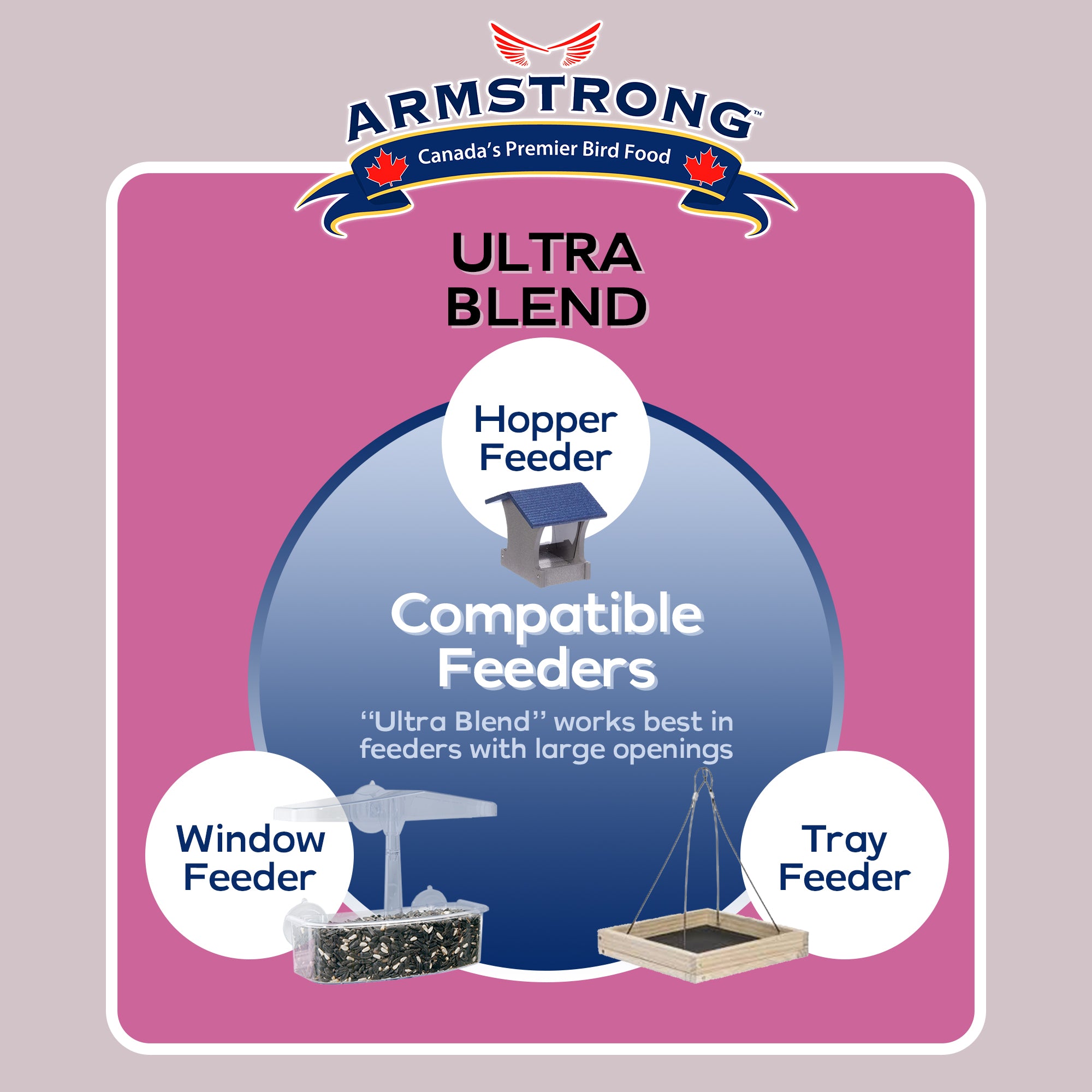 Armstrong Wild Bird Food Ultra Bird Seed Blend for Wild Songbirds