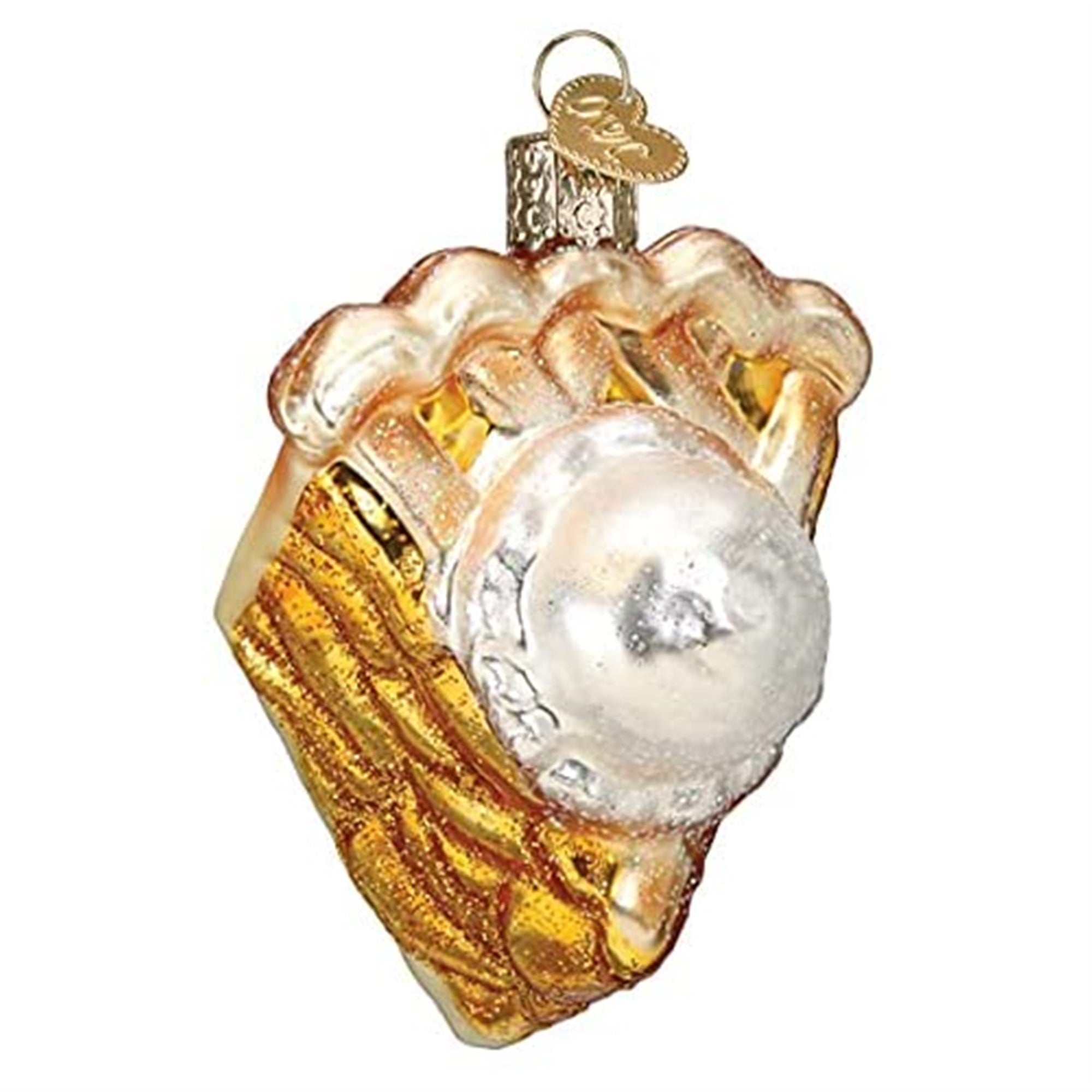 Old World Christmas Glass Blown Ornament, Apple Pie a la Mode