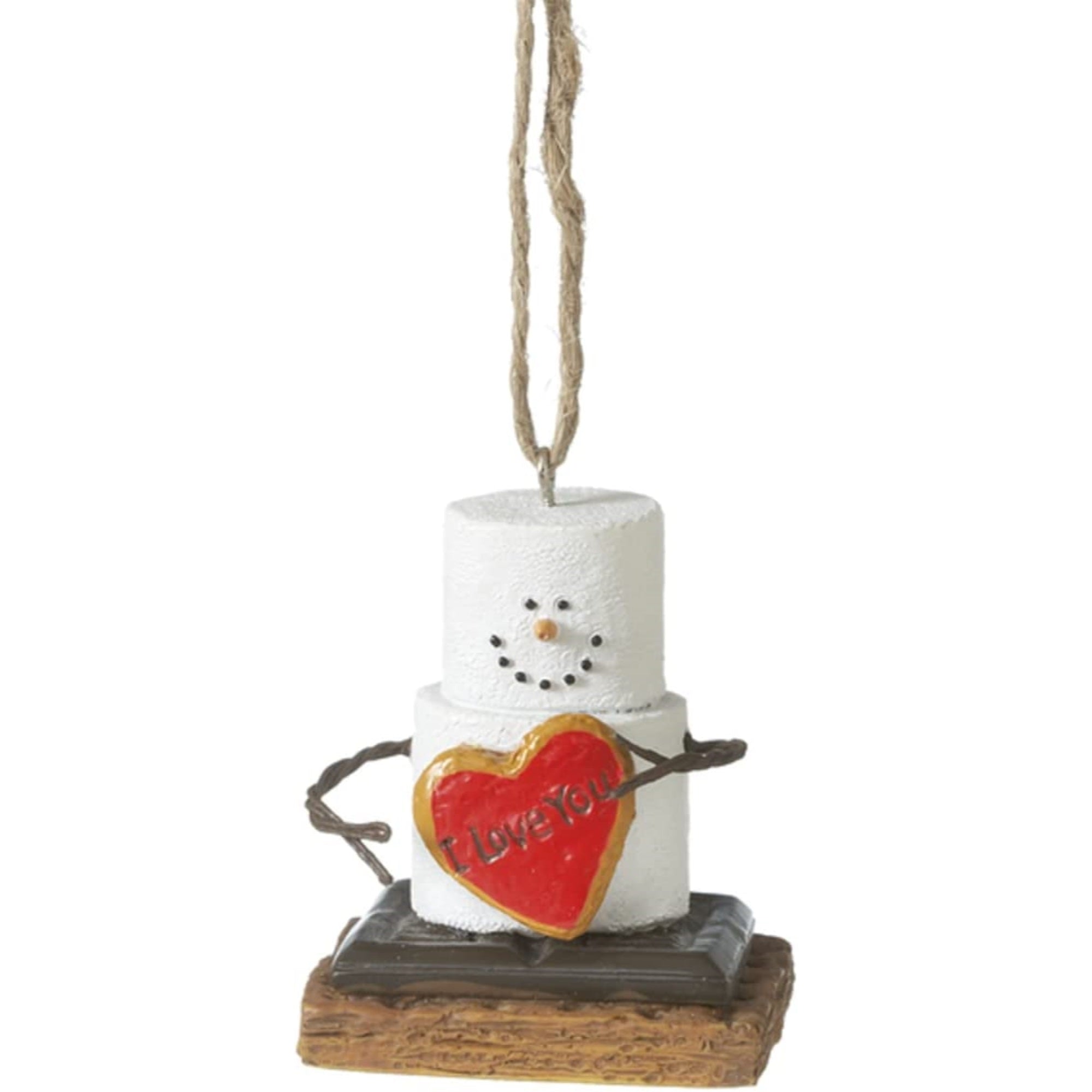 Ganz S'mores Snowman I Love You Ornament Resin Christmas Ornament