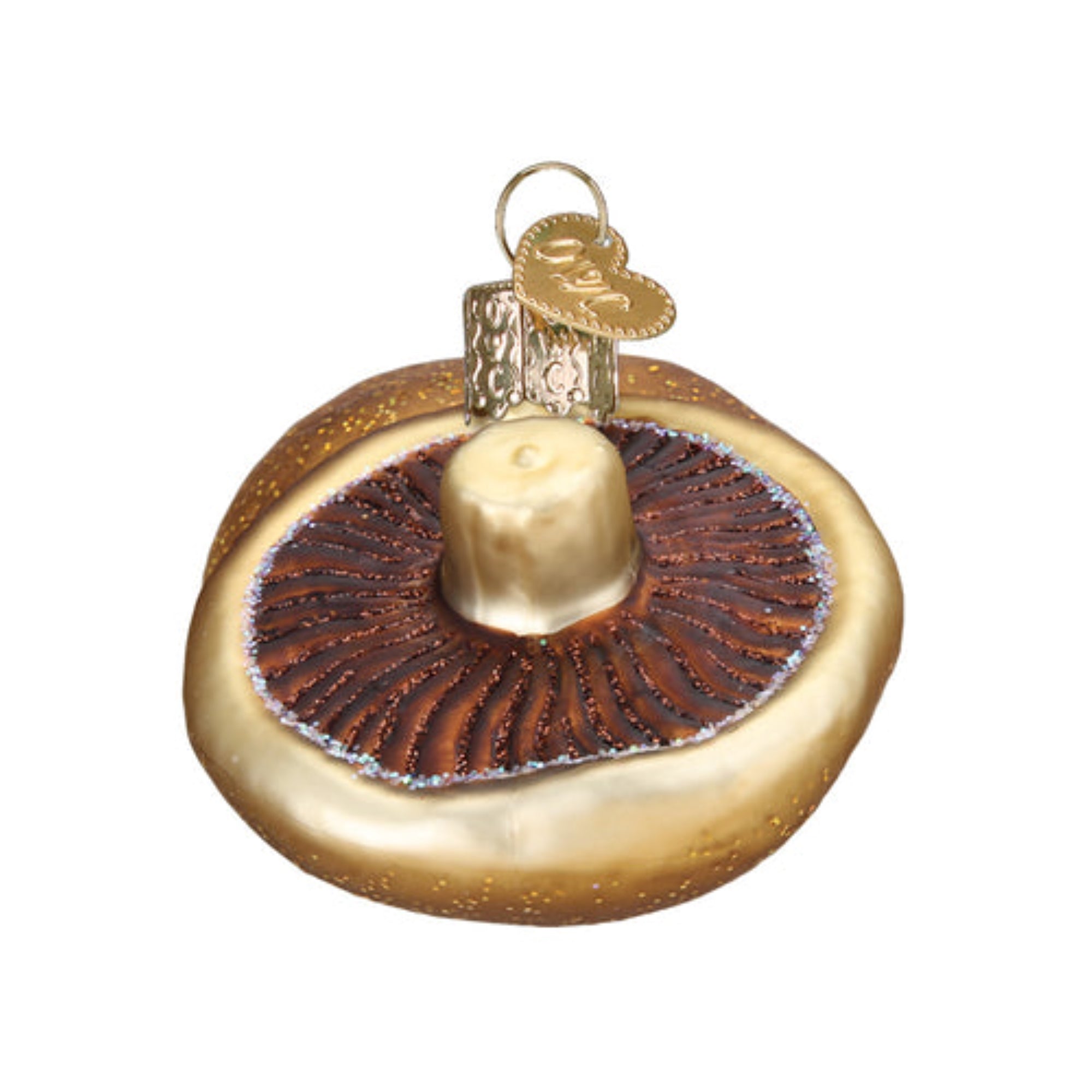 Old World Christmas Portobello Mushrooms Blown Glass Holiday Ornament For Tree