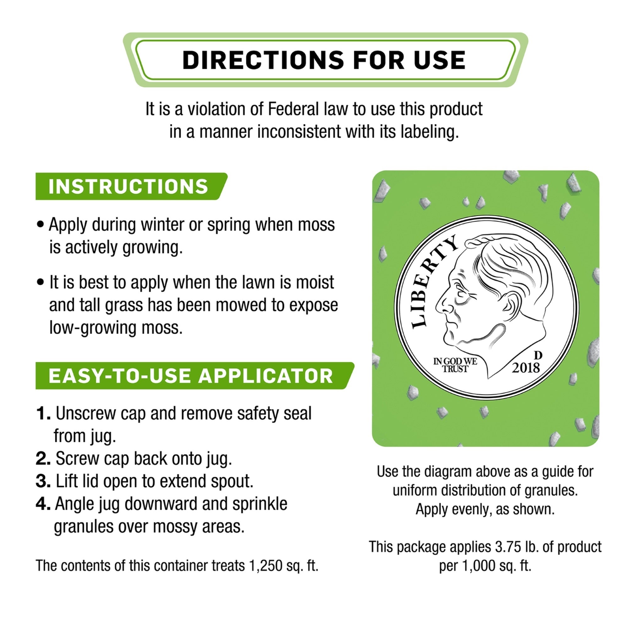 Scotts Moss-EX Ready-to-Use Control Moss Control For Lawns, 5M (18lb bag)