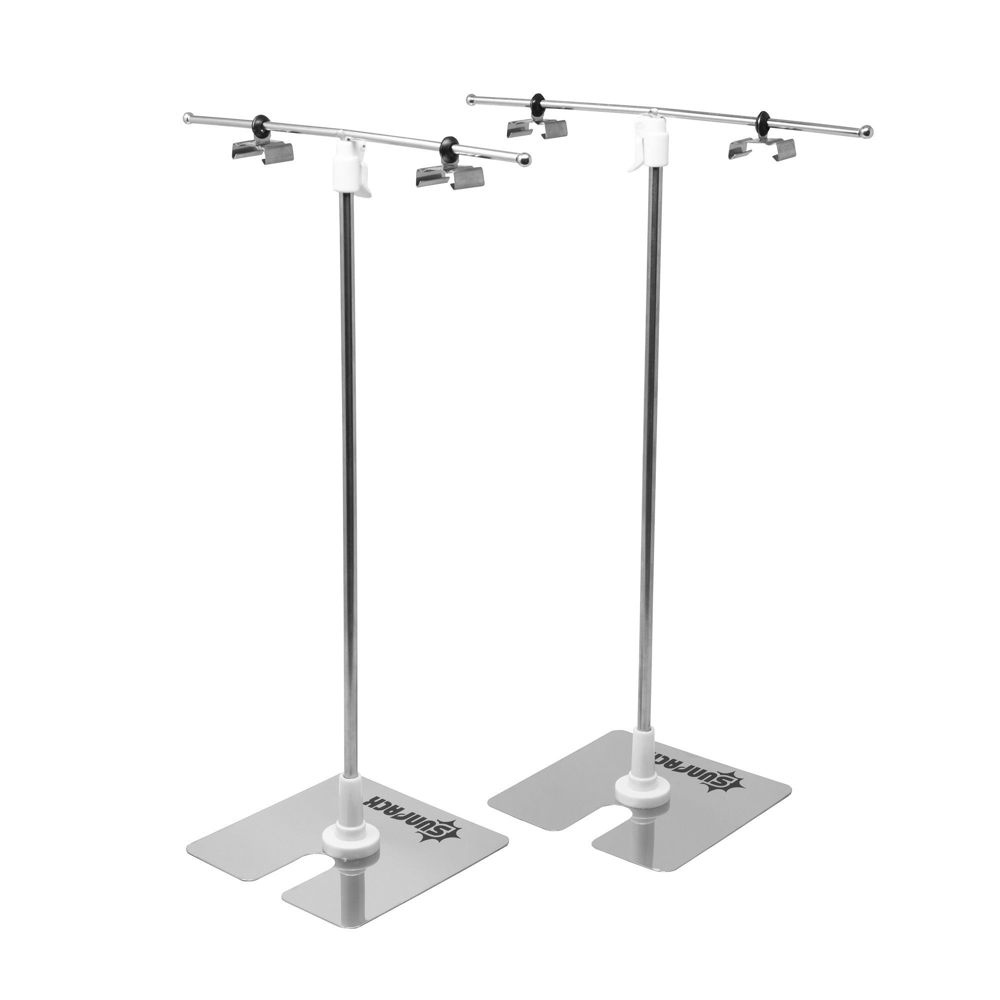 SunPack Mini Double Metal Light Stand for Indoor Seed Starting/Gardening, Grey, 16-29"