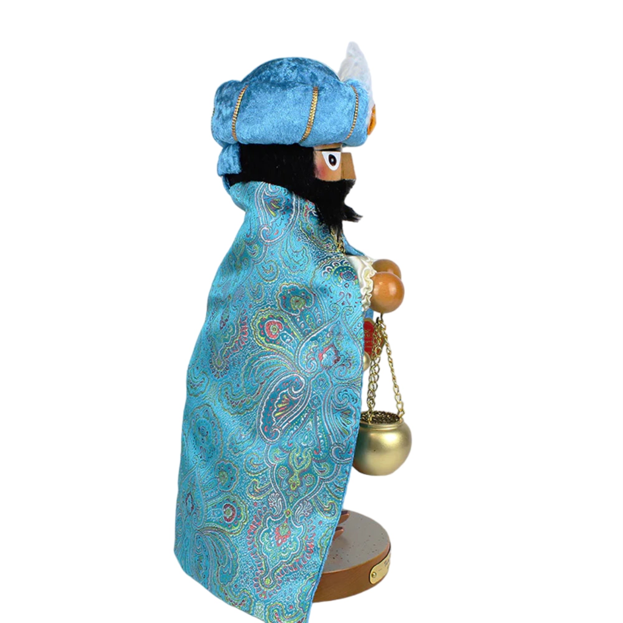 Steinbach Wooden Big Nutcracker, German Christmas Decoration, Three Wise Men Balthasar, 16"