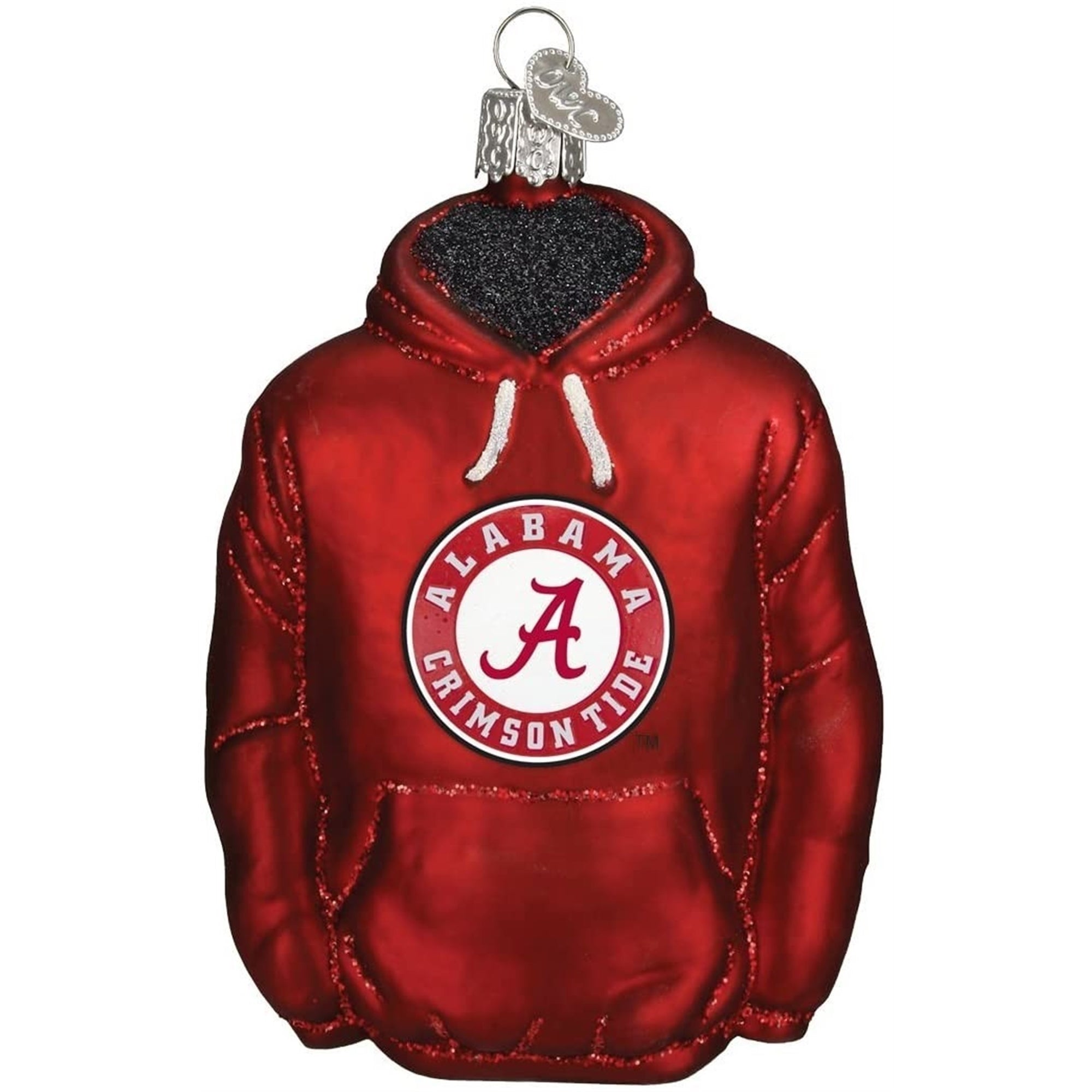 Old World Christmas 60100 Glass Blown Alabama Hoodie Ornament