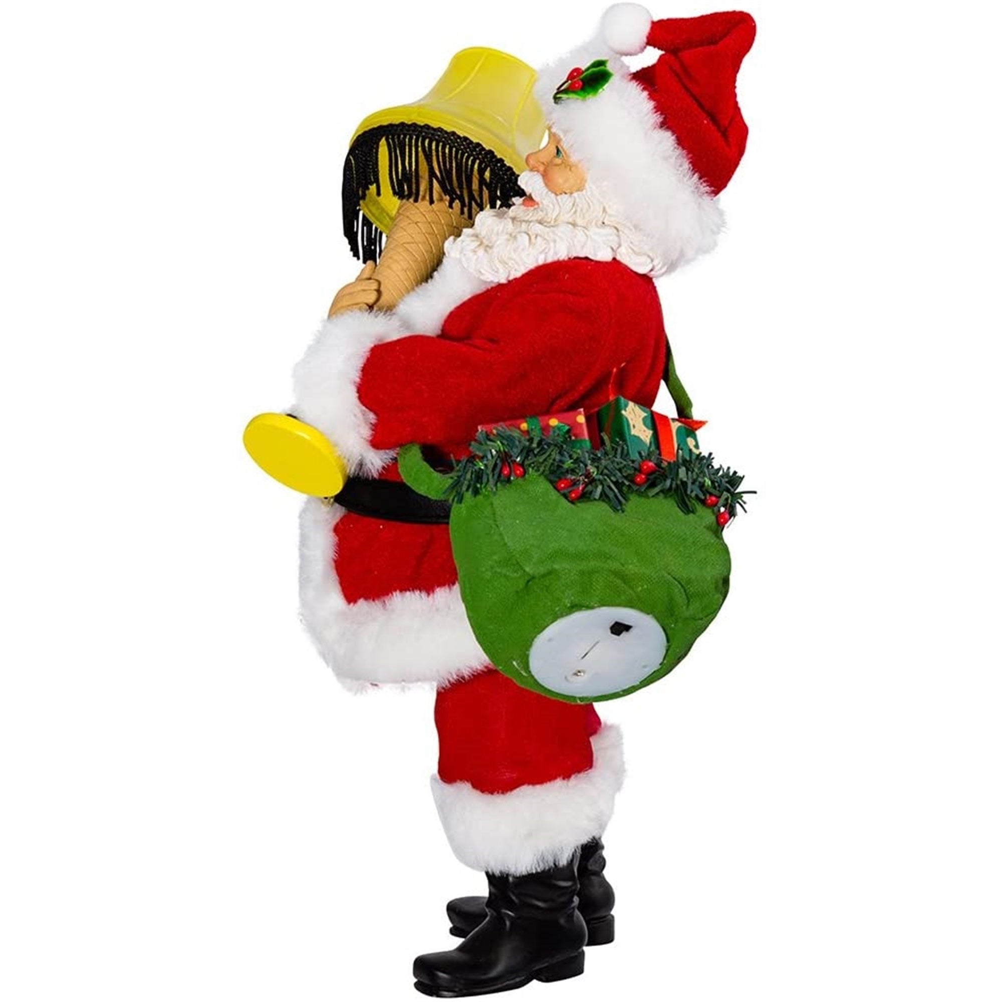 Kurt Adler Fabriché Collection, Battery Operated, A Christmas Story Santa with Lighted Leg Lamp, 10"