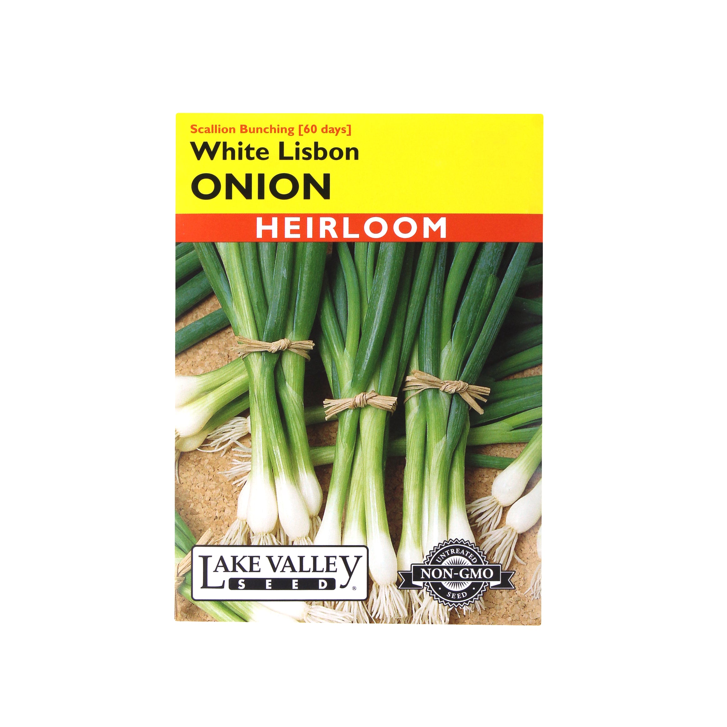 Lake Valley Seed Onion, White Lisbon Heirloom, Scallion Bunching, 5g