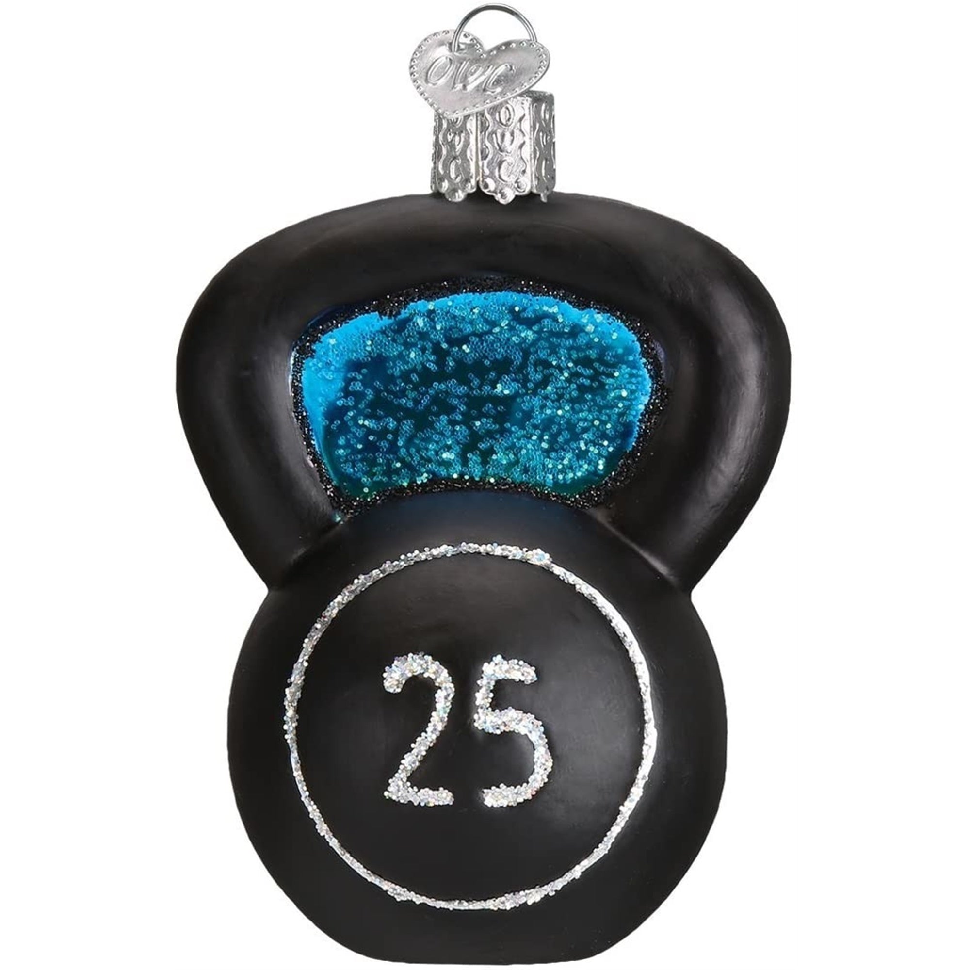 Old World Christmas Glass Blown Kettlebell Weight Ornament