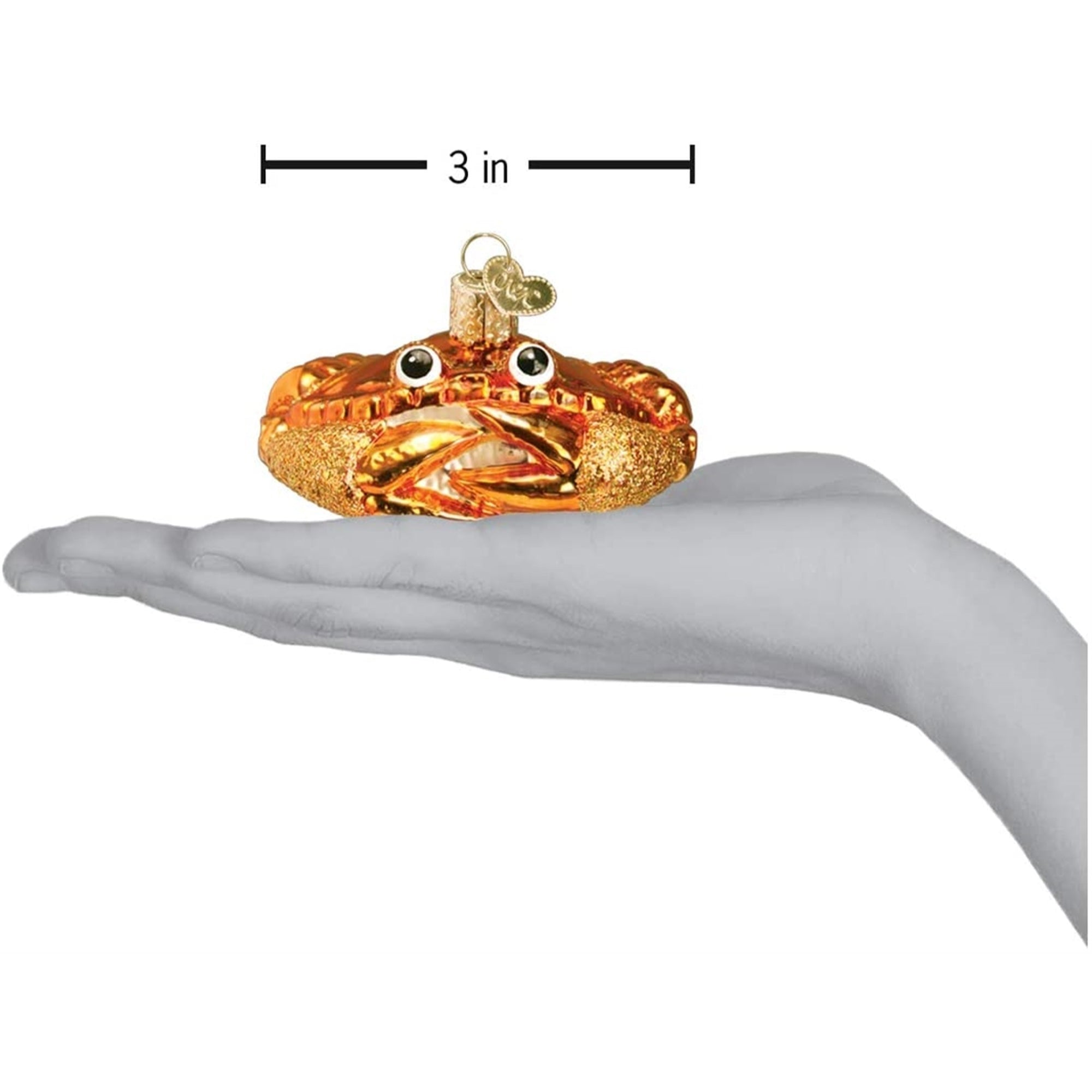 Old World Christmas Blown Glass Christmas Ornament, Crab Louie