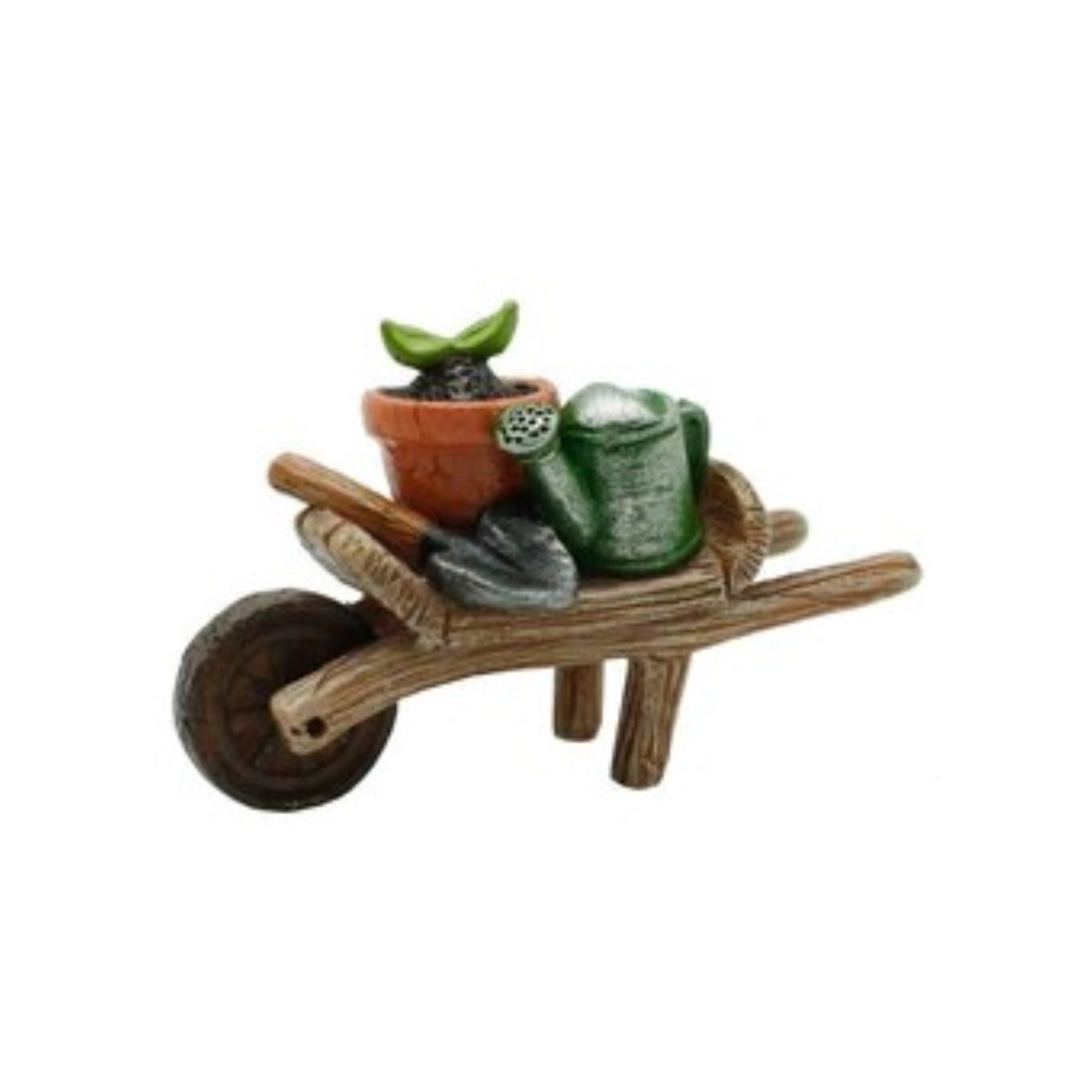 Marshall Home & Garden Fairy Garden Woodland Knoll, Gardener Wheelbarrow