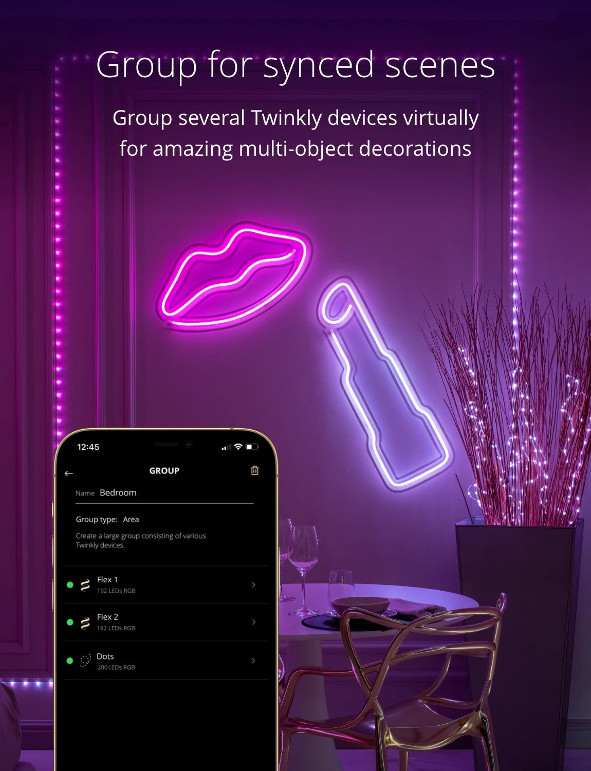 Twinkly Flex App Controlled Flexible White Wire Light Tube Indoor Smart Home Lighting Decoration, Multicolor LED