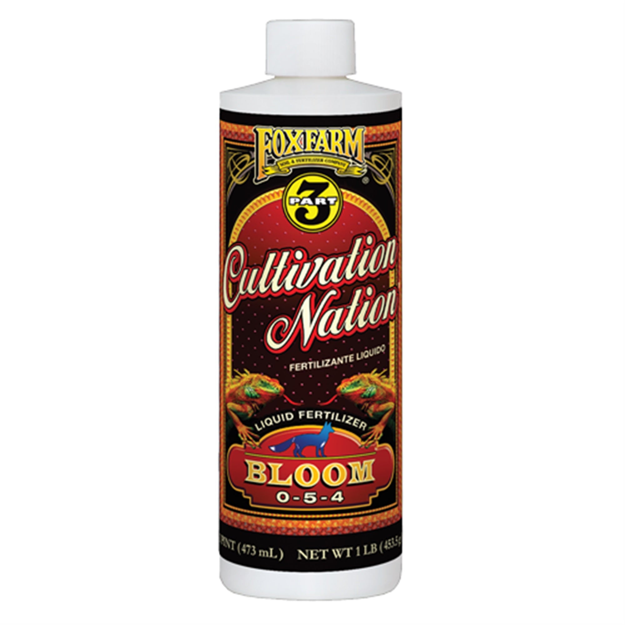 FoxFarm (CNBLOOMPINT) Cultivation Nation Bloom Liquid Fertilizers, 0-5-4 (1 pint)