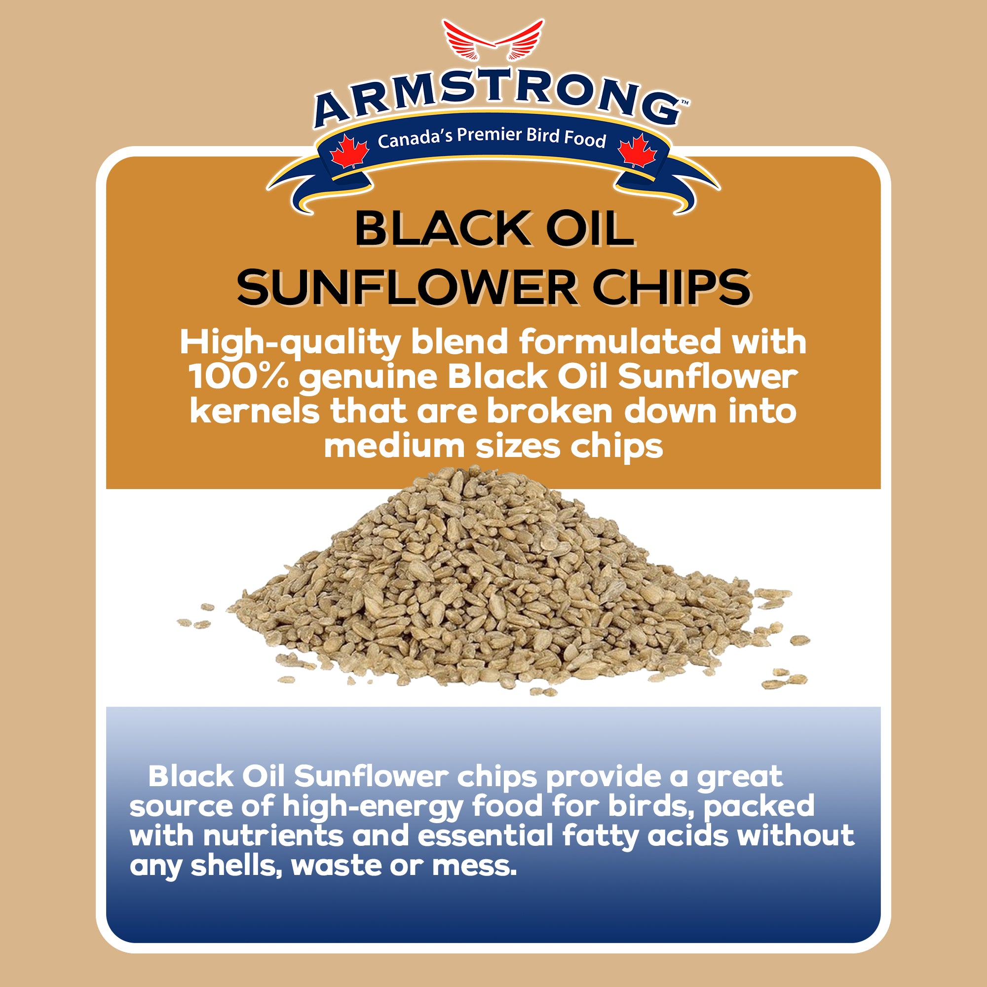 Armstrong Wild Bird Food Black Oil Sunflower Chips