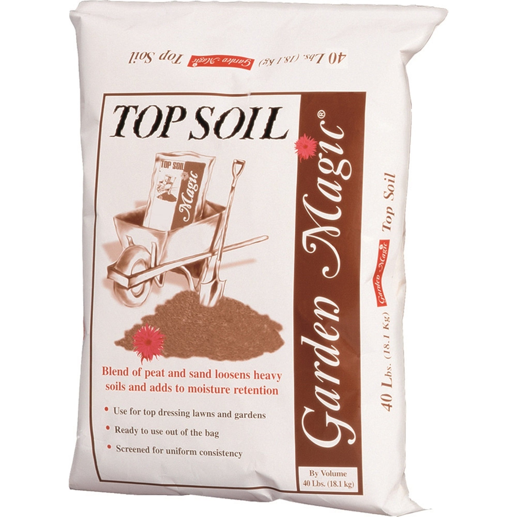 Michigan Peat Garden Magic Top Soil, 40-Pound