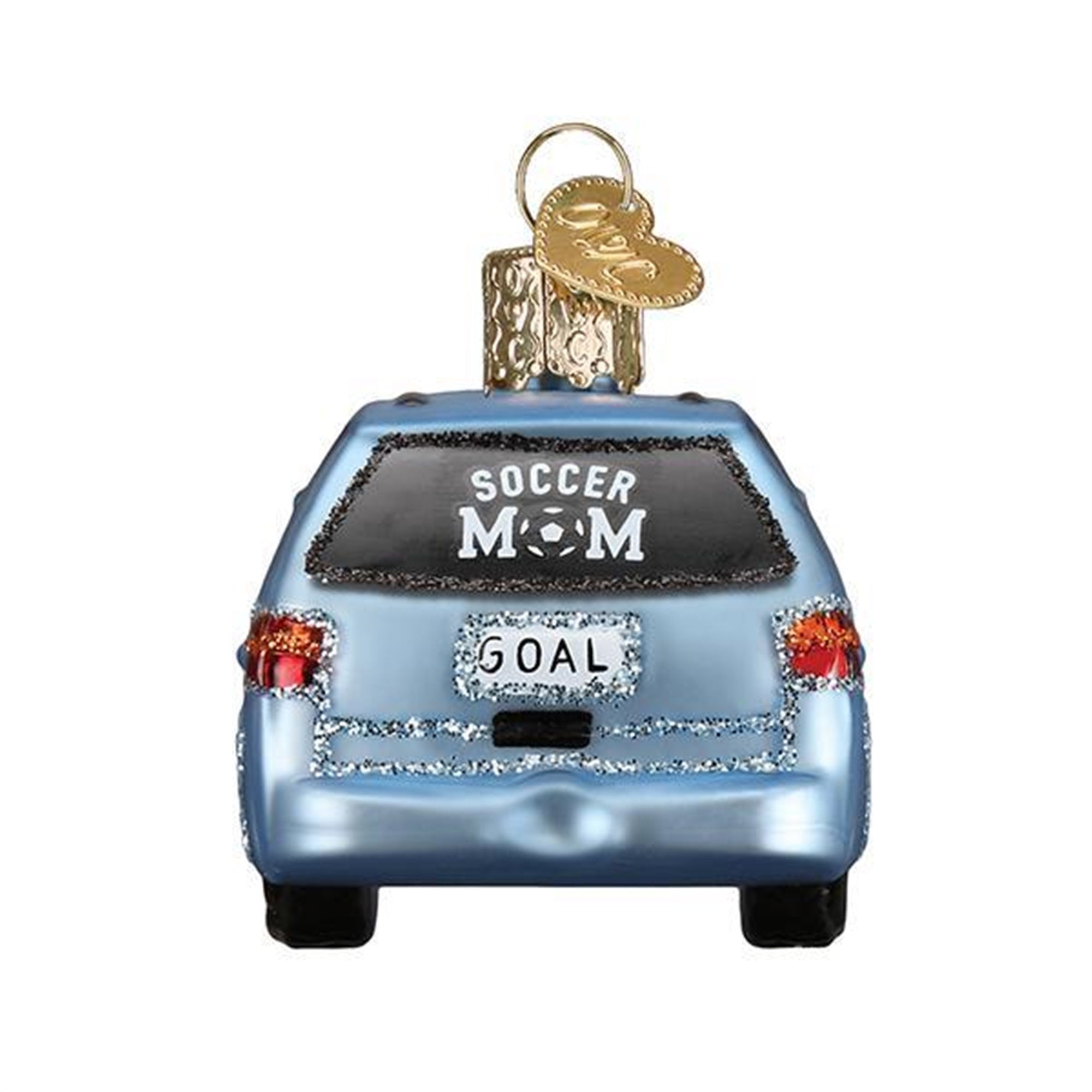 Old World Christmas Glass Blown Ornaments, Soccer Mom Minivan 4.25"