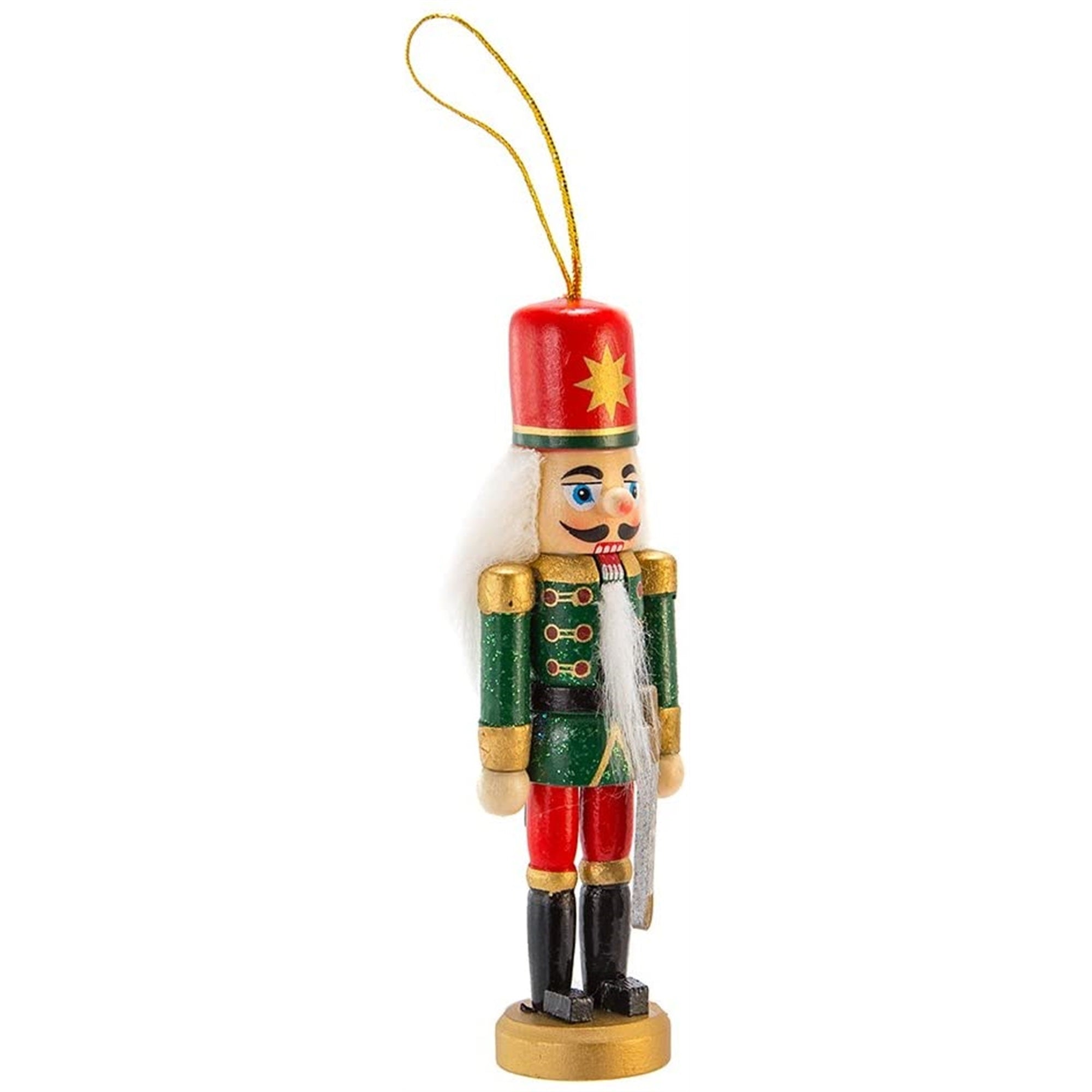 Kurt Adler 5" Wooden Nutcracker Ornaments, Set of 4