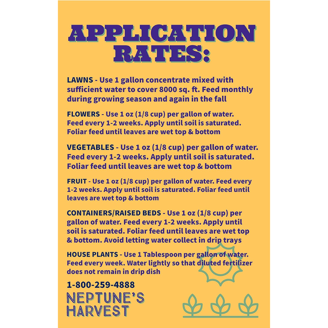 Neptune's Harvest Organic Hydrolyzed 2-4-1 Fish Fertilizer