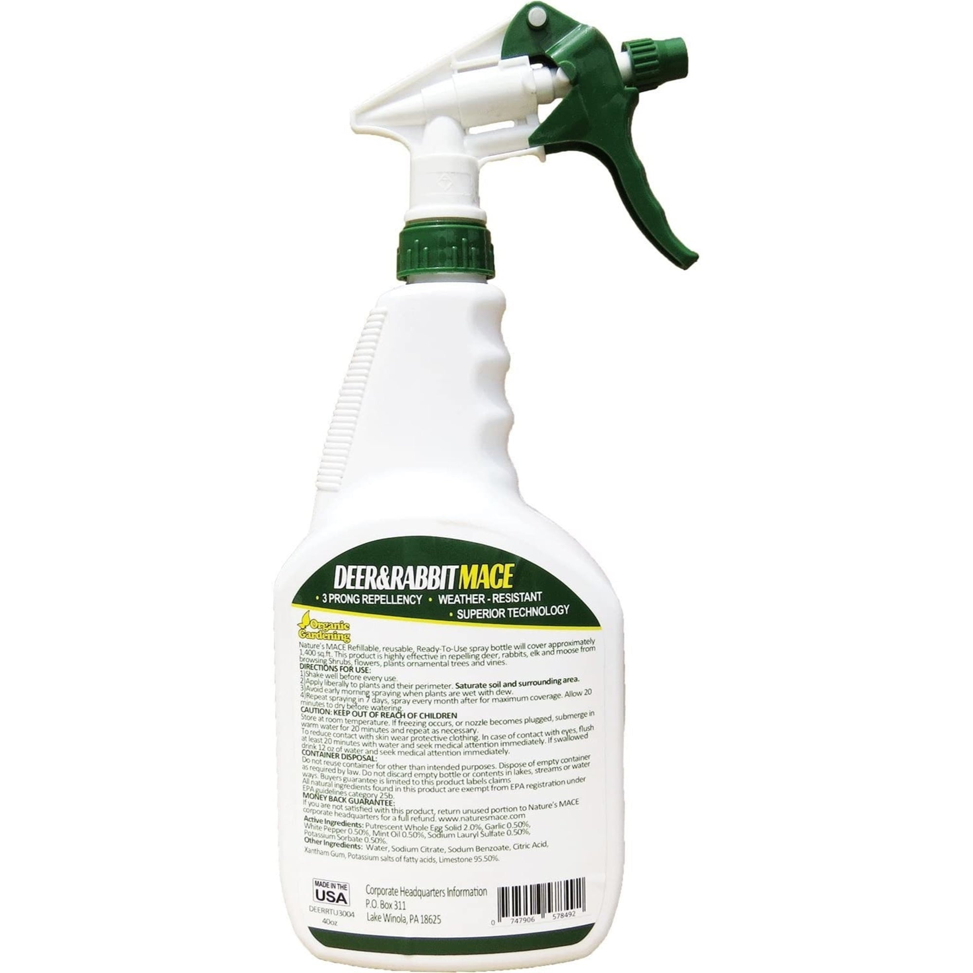 Nature's Mace Deer & Rabbit MACE Ready-to-Use Spray, 40oz
