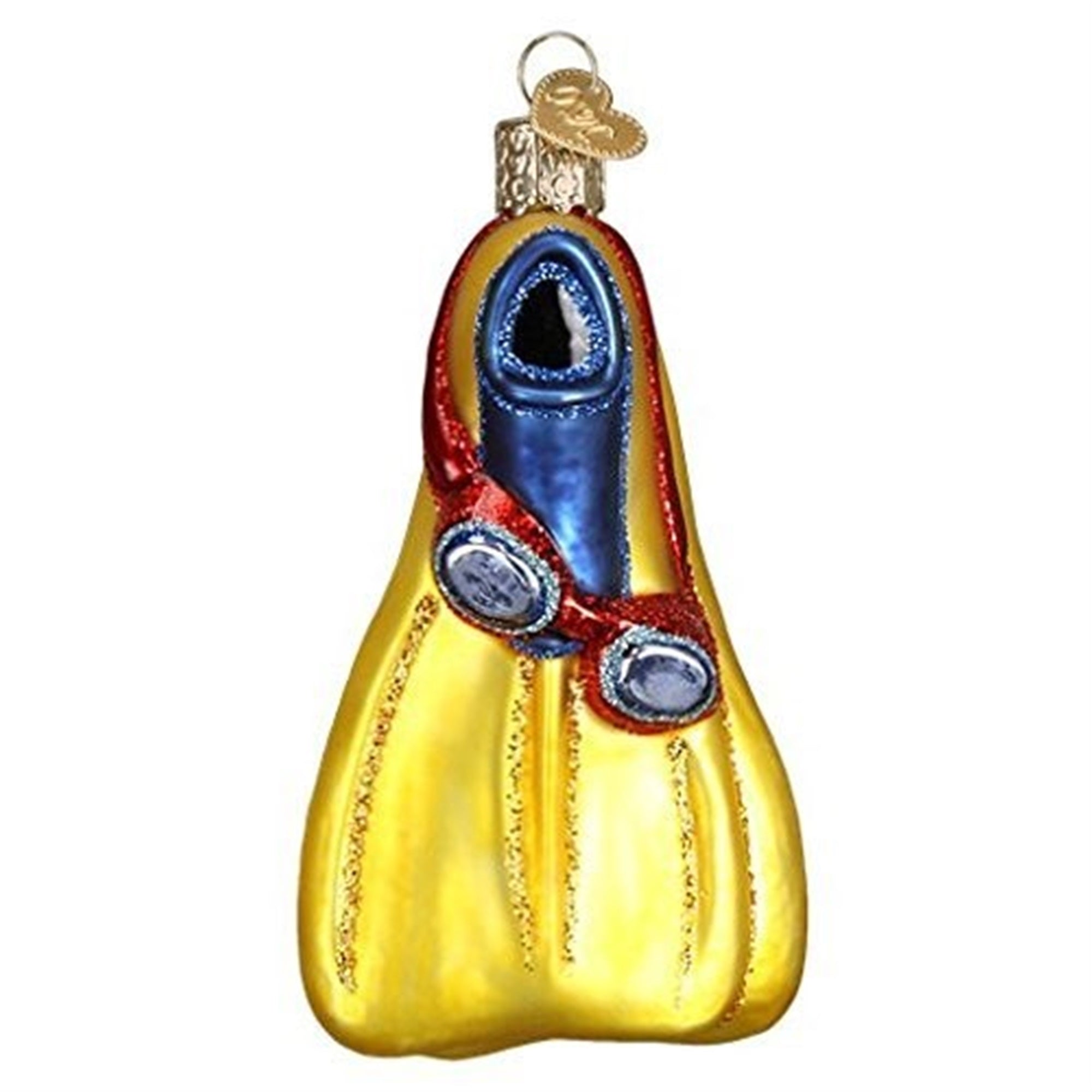 Old World Christmas Ornaments Swim, Skis and Flippers Glass Blown Ornaments for Christmas Tree