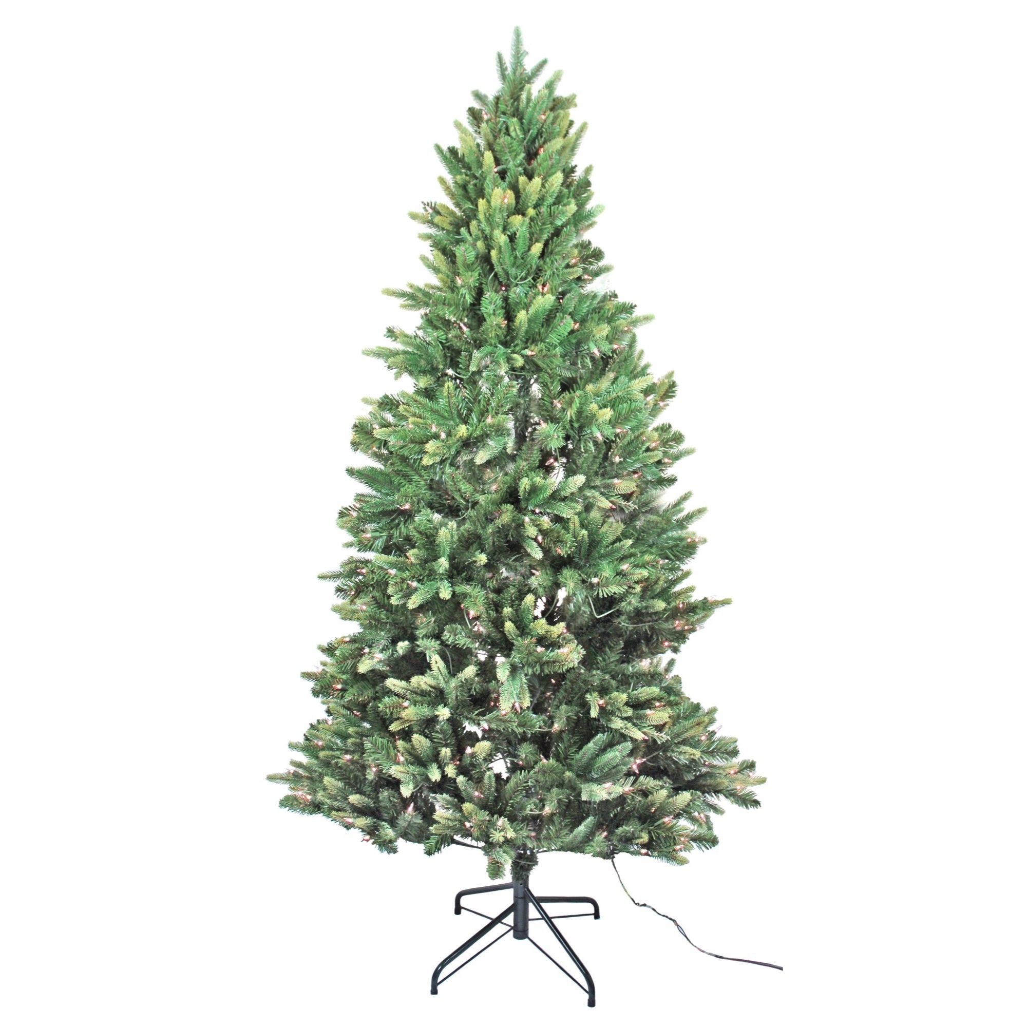 Lapland Hinged Fir Christmas Tree, 600 Clear Lights, 2038 Tips 7.5'