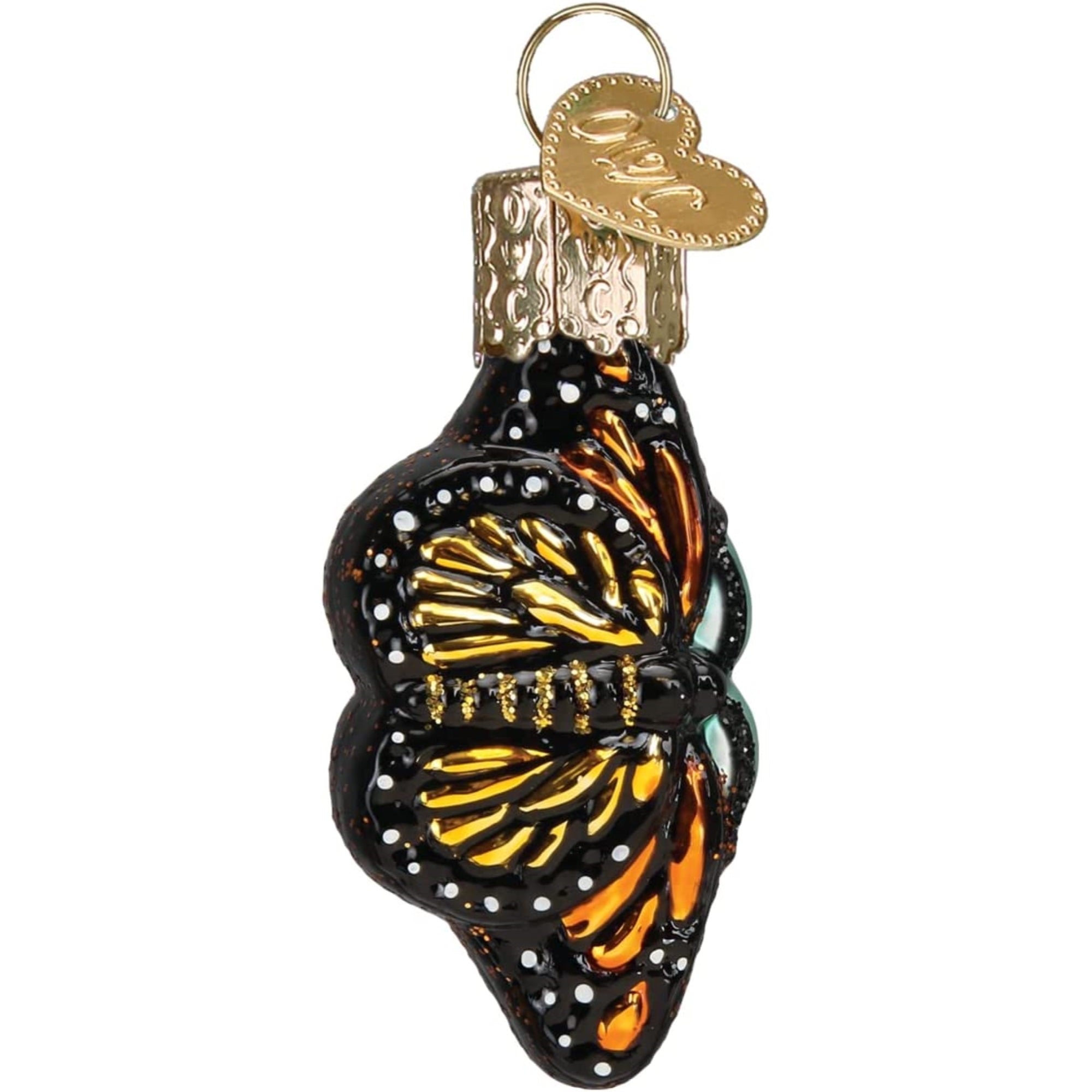 Old World Christmas Mini Glass Blown Monarch Ornament, 2"