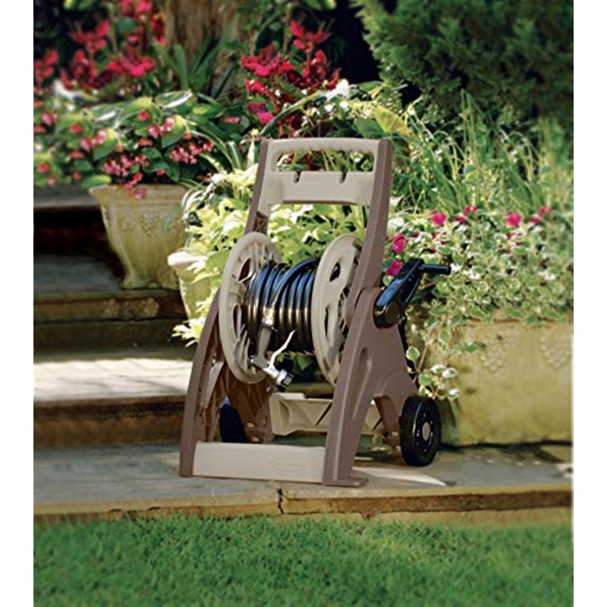 Suncast Hosemobile Reel Cart Hose Caddy Bronze and Taupe, 175 feet