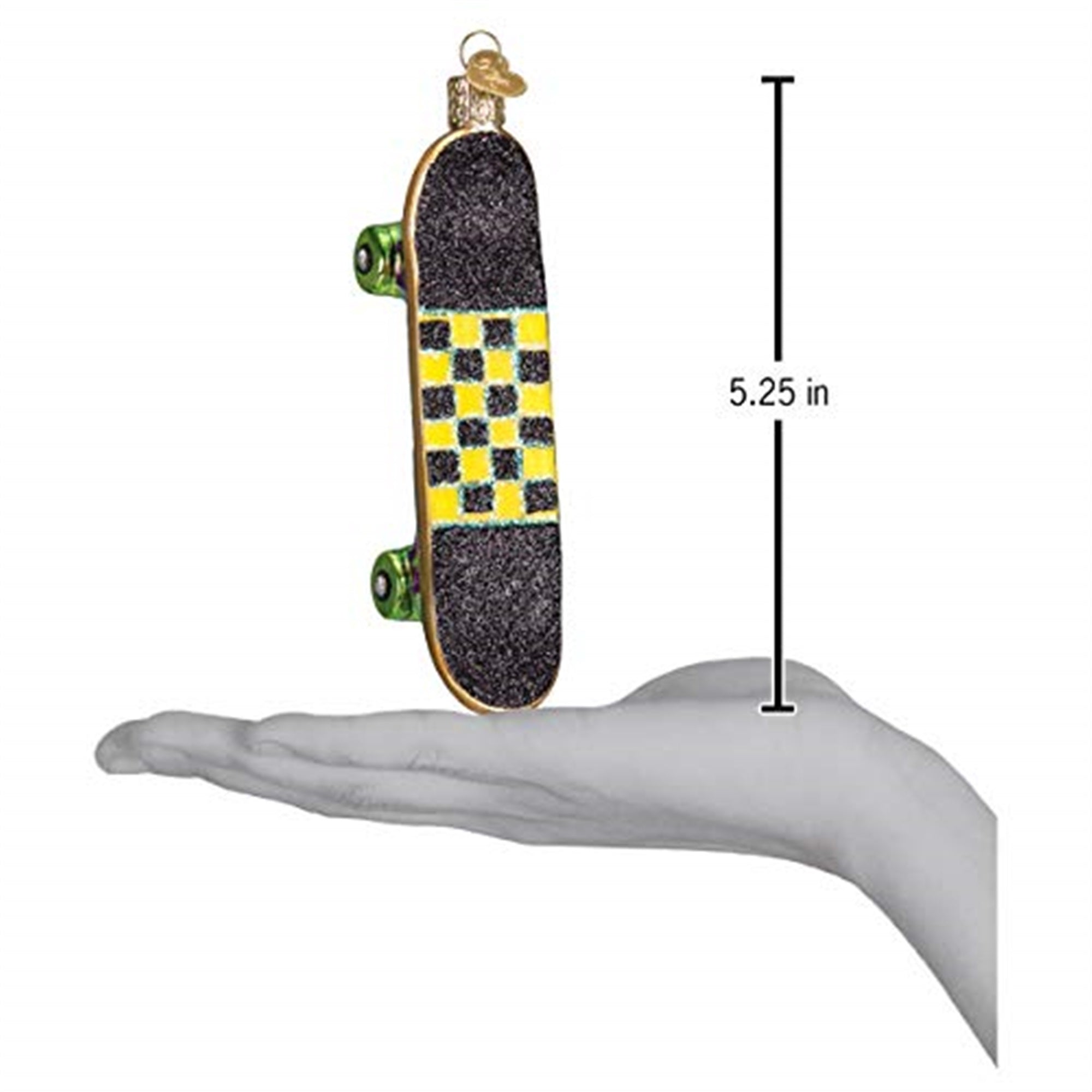 Old World Christmas Glass Blown Skateboard Ornament