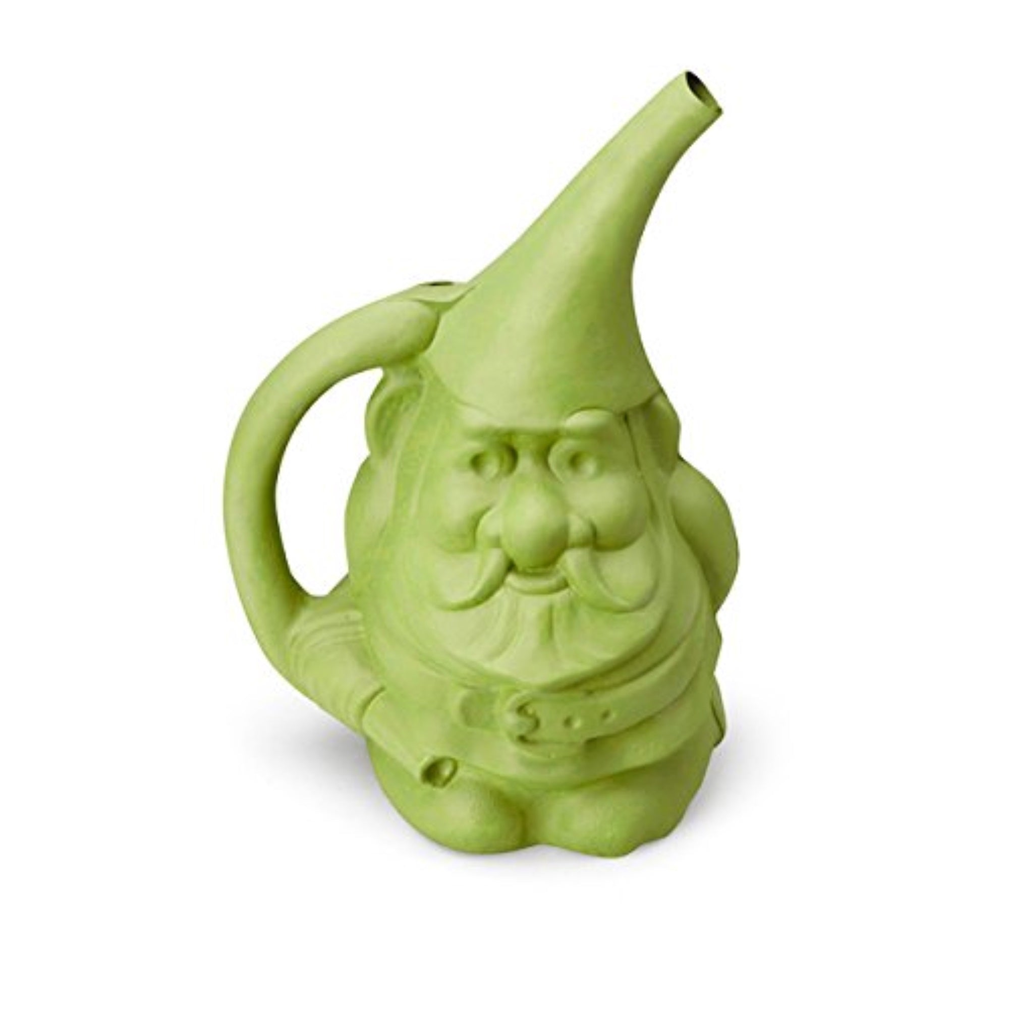 Novelty Gnute the Gnome Plastic Watering Can, Moss Green, 1.5 Gallon Capacity