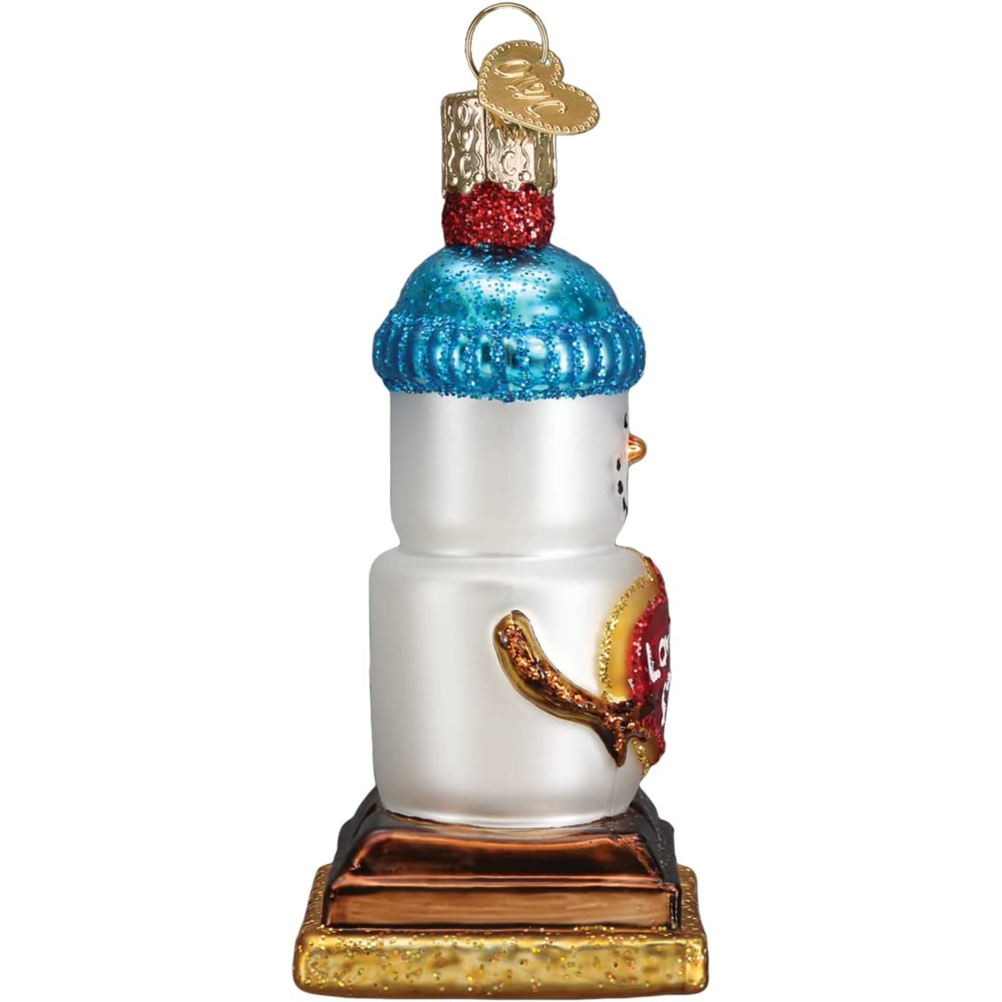 Old World Christmas Glass Blown Love You S'More Ornament, 3.75"