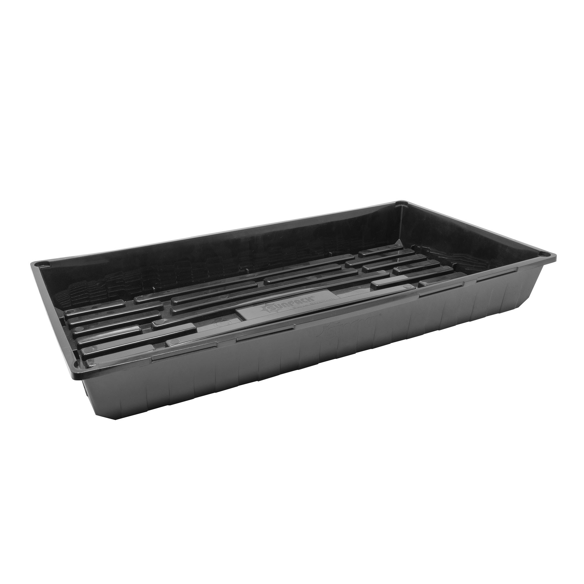 SunPack Indoor Gardening Reinforced Plastic Seed Propagation Tray, Black 10 x 20"