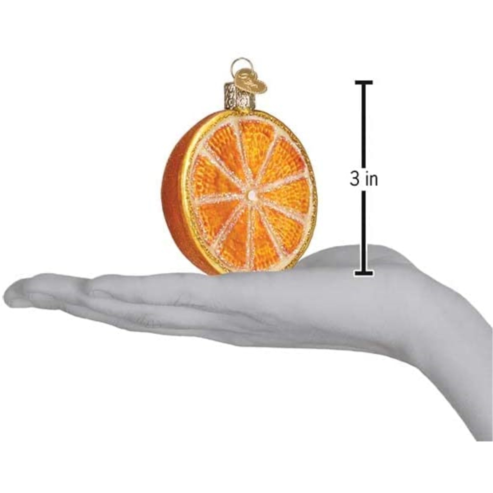 Old World Christmas Orange Glass Blown Ornament for Christmas Tree