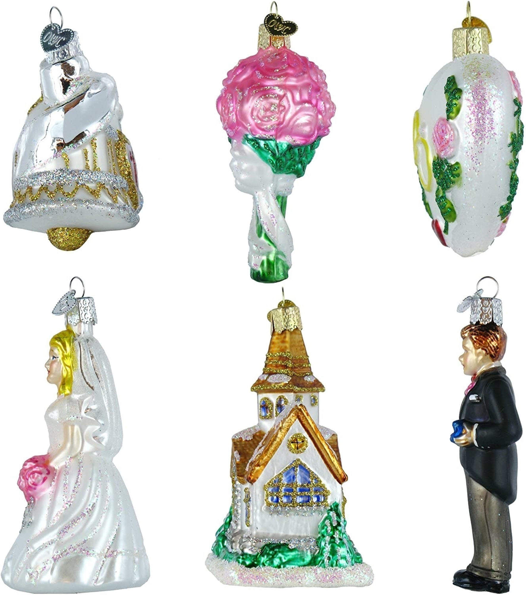 Old World Christmas Wedding Collection Ornament Box Set