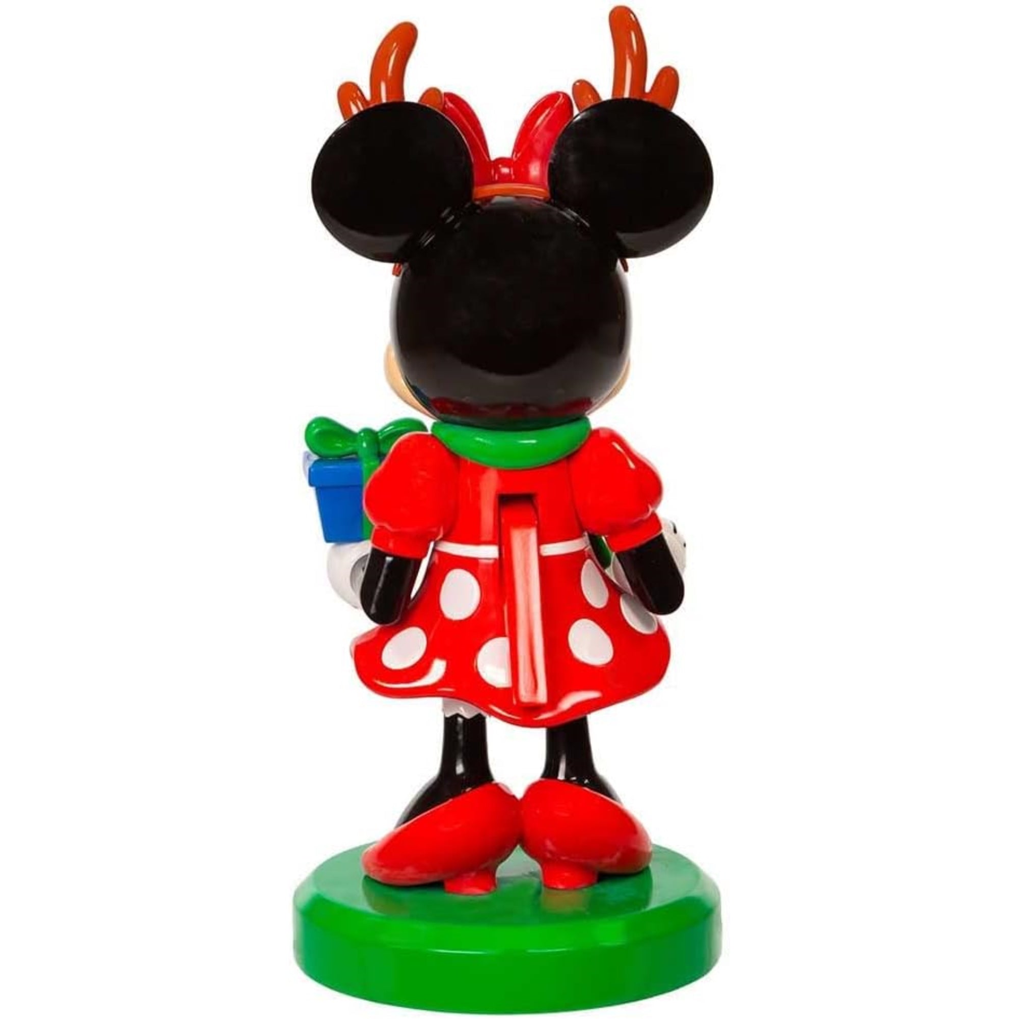 Kurt Adler Disney Minnie Mouse with Antlers and Present Nutcracker, 6"