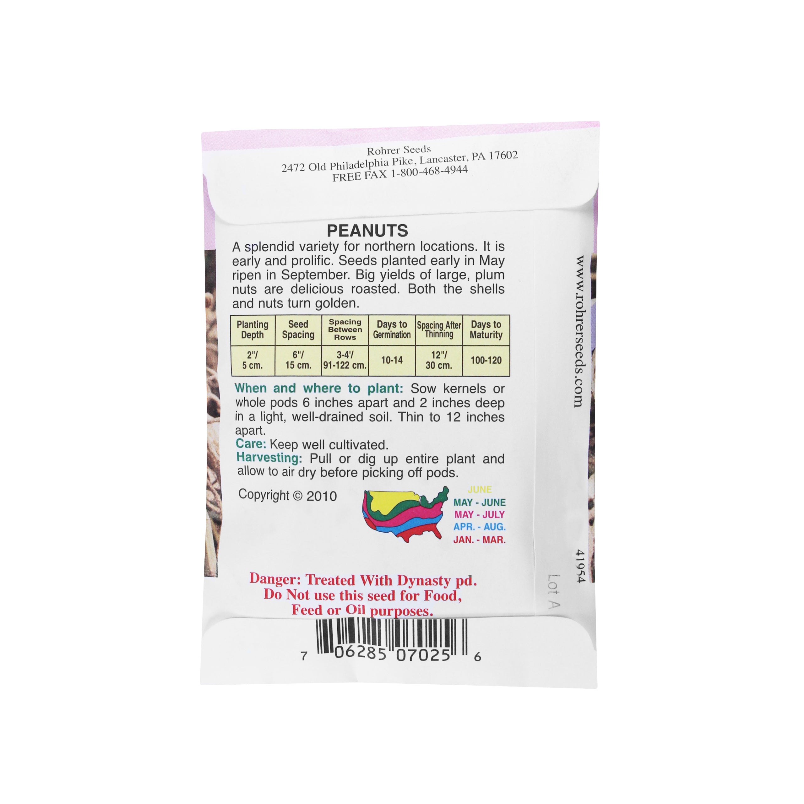 Rohrer Seeds Peanut, Jumbo Value Pack, 1oz, Approx 35 Seeds/Packet