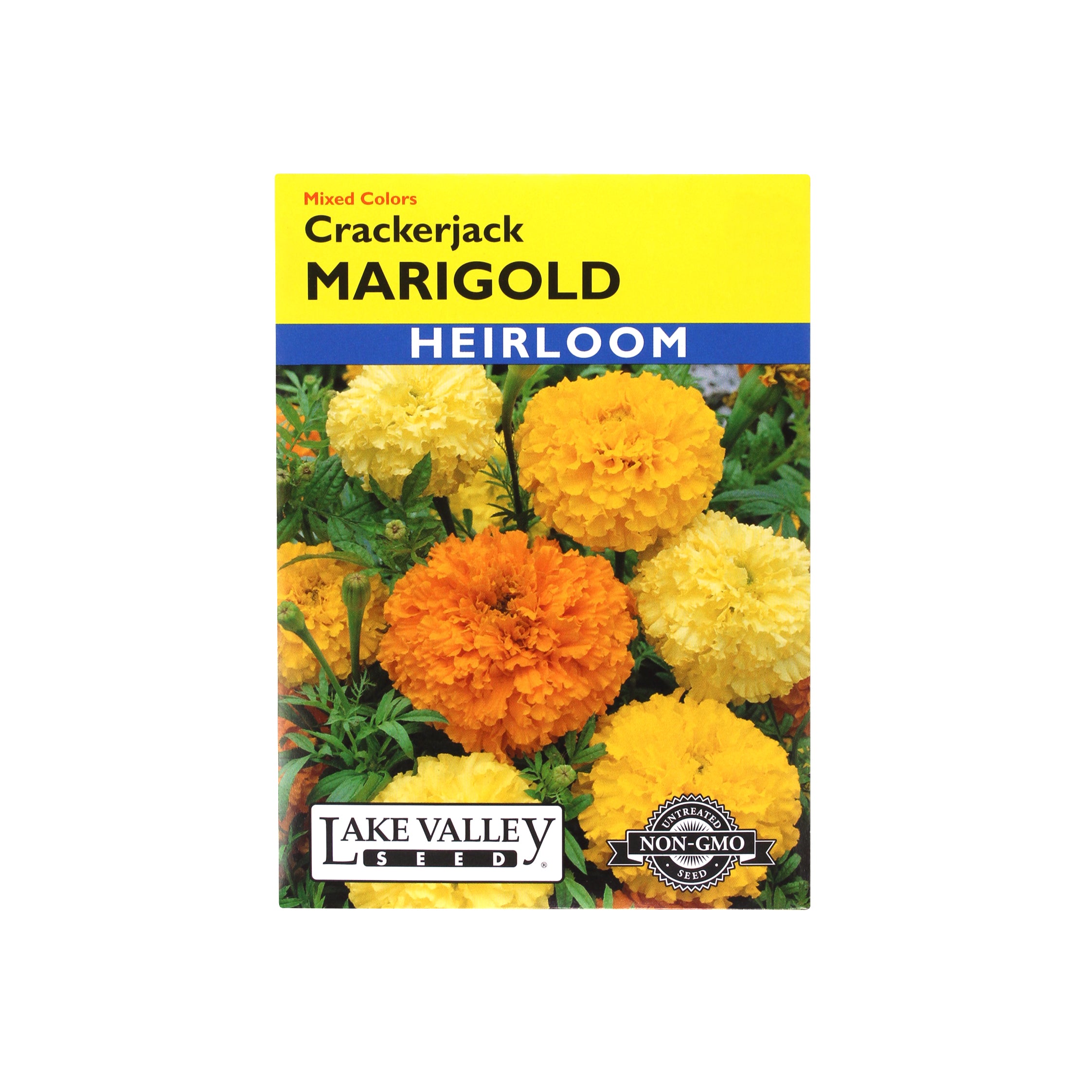 Lake Valley Seed Marigold, Crackerjack Flower Mix Heirloom, 0.4g