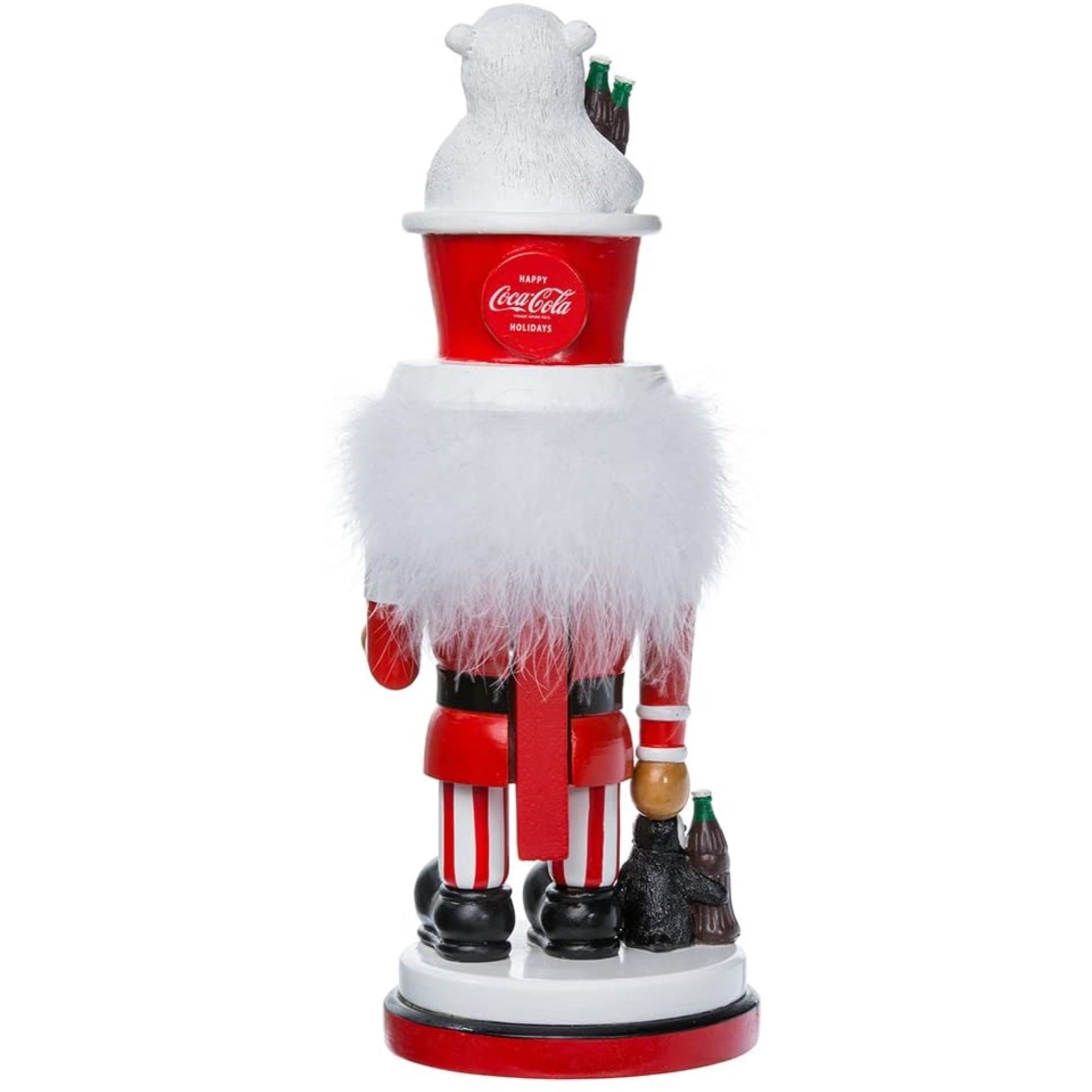 Kurt Adler Coke Nutcracker with Polar Bear Hat, 15"