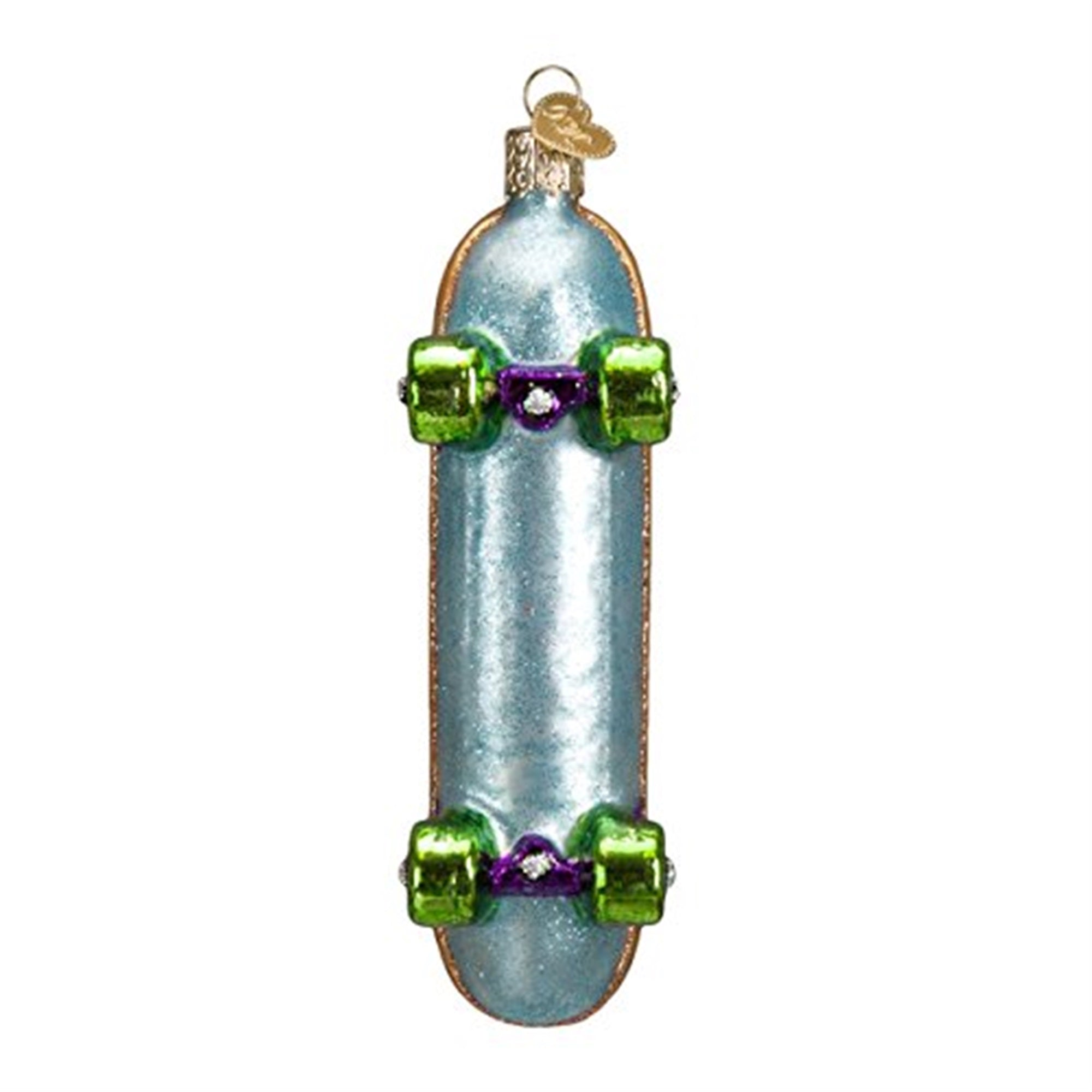 Old World Christmas Glass Blown Skateboard Ornament