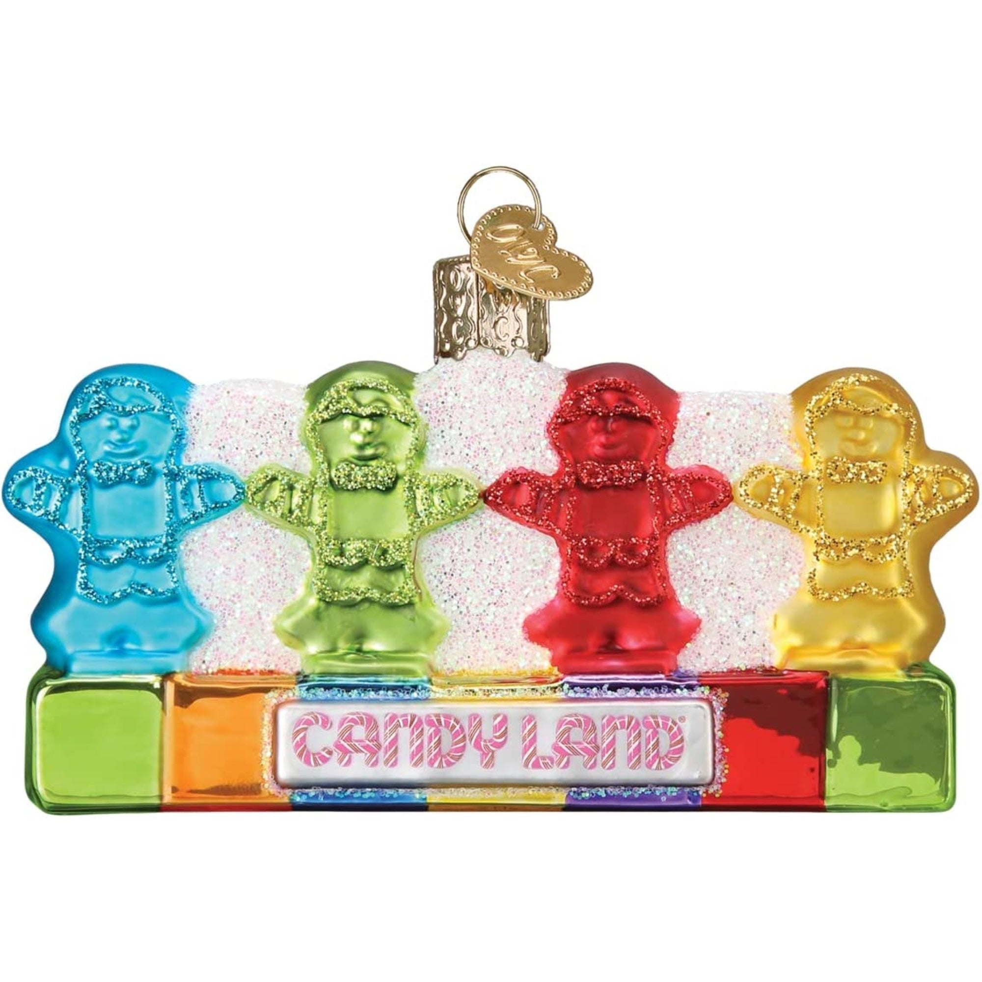 Old World Christmas Glass Blown Candy Land Kids Ornament, 4.25"