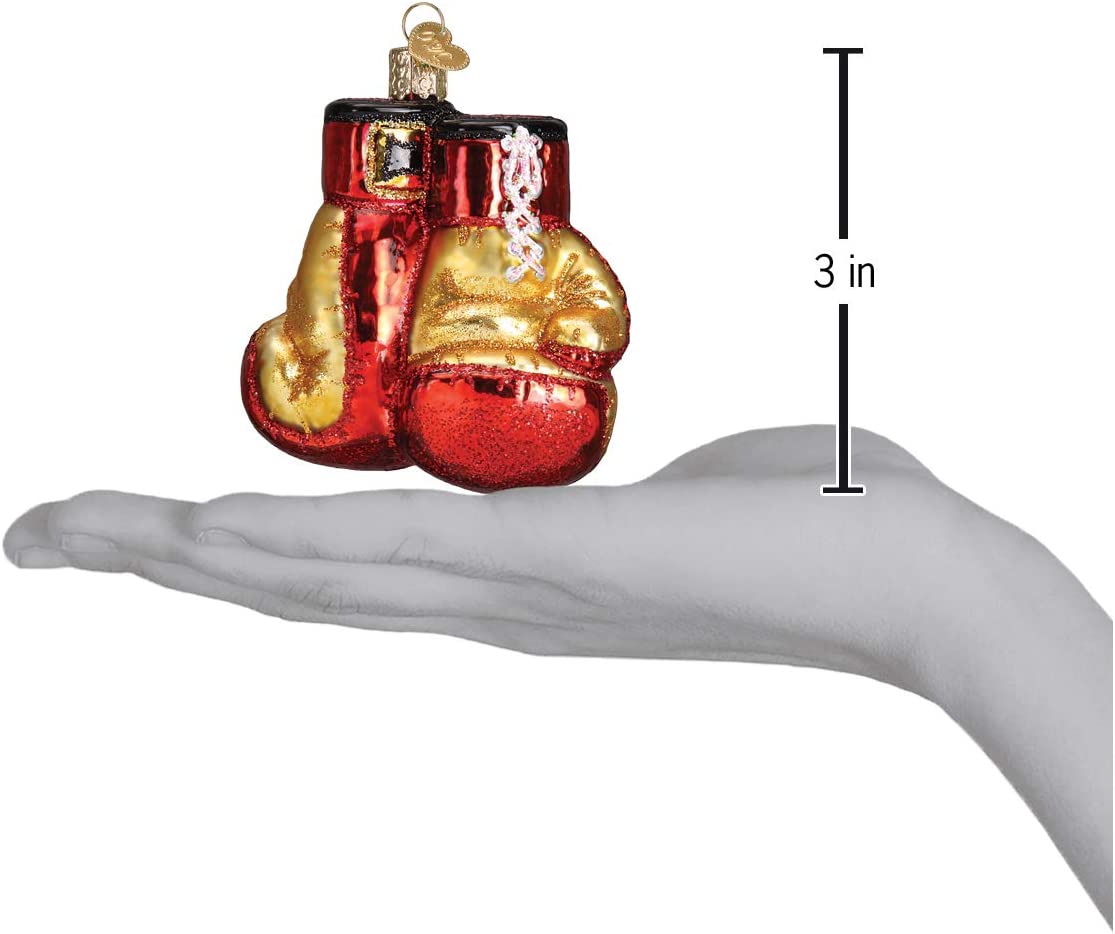 Old World Christmas Boxing Gloves Glass Blown Ornament