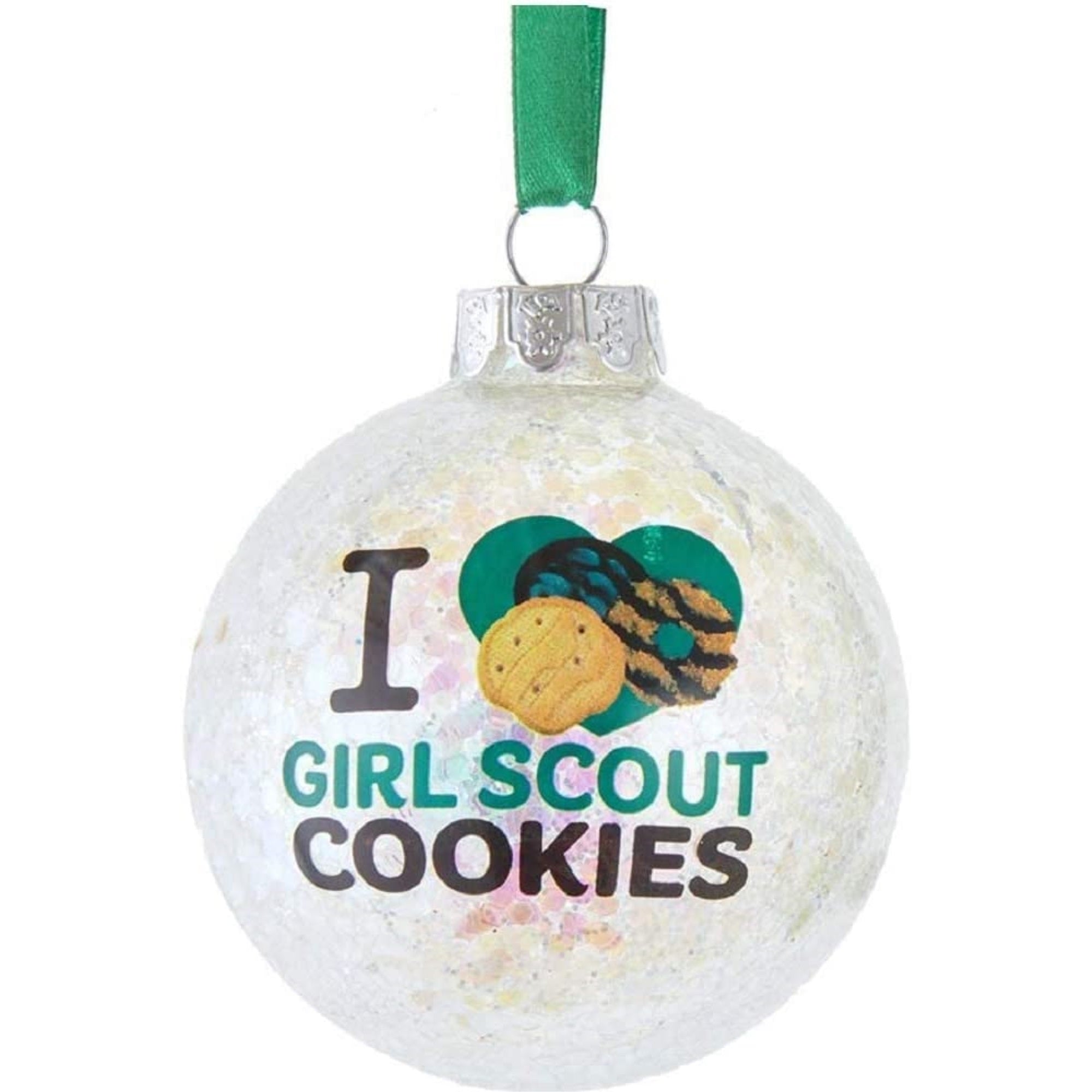 Kurt Adler Girl Scouts of the USA Glass Ball Ornament, Girl Scout Cookies, 3"