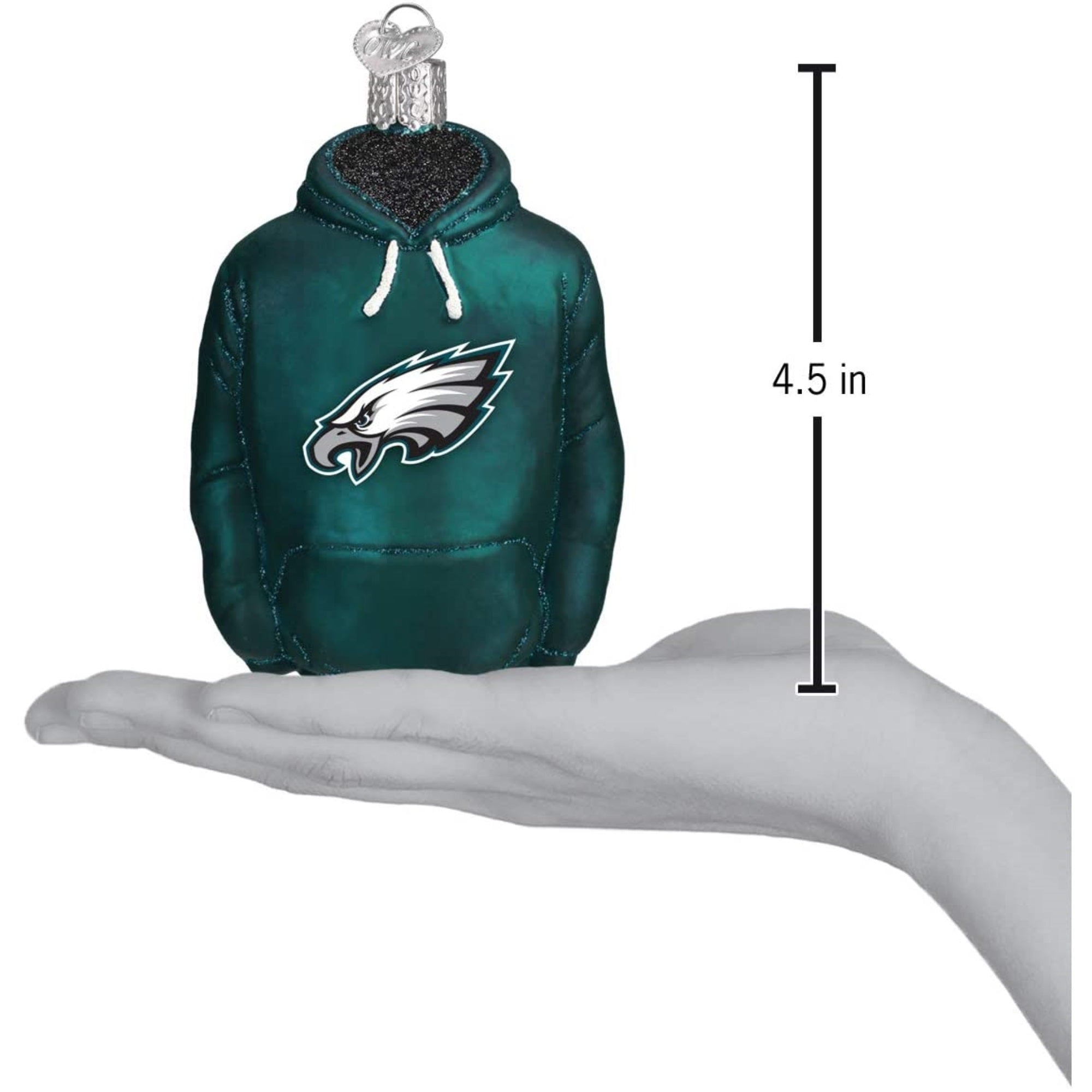 Old World Christmas Blown Glass Ornament for Christmas Tree, Philadelphia Eagles Hoodie