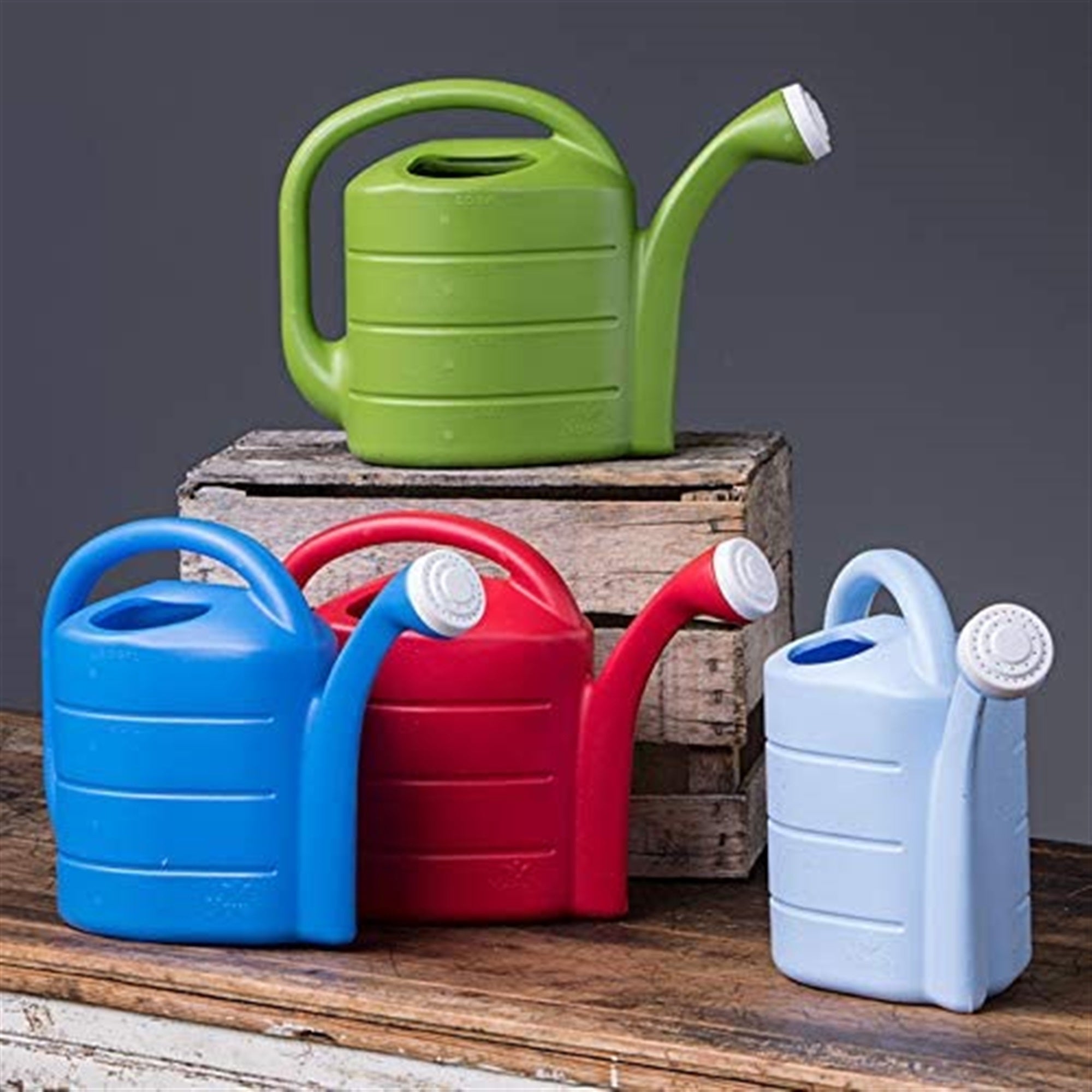 Novelty Plastic Deluxe Watering Can, Green, 2 Gallons