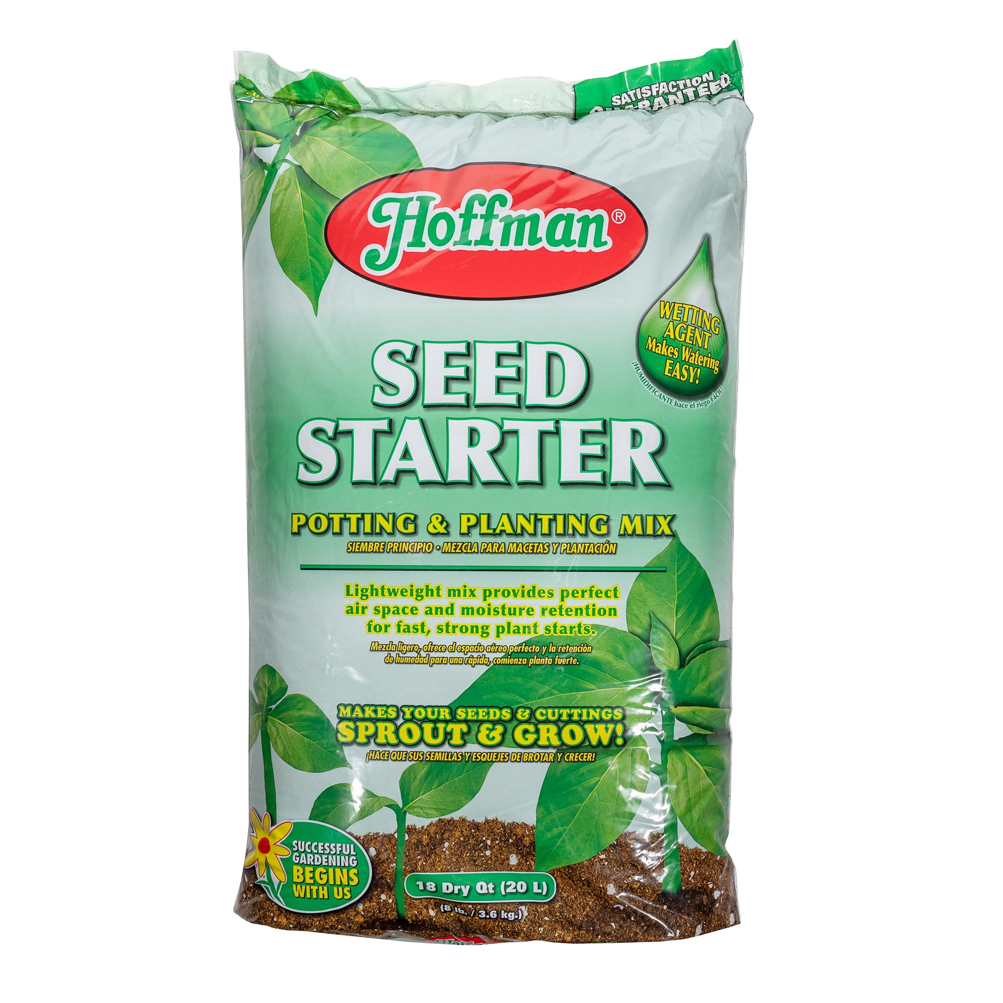 Hoffman Seed Starter Potting & Planting Mix with Wetting Agent for Moisture Retention