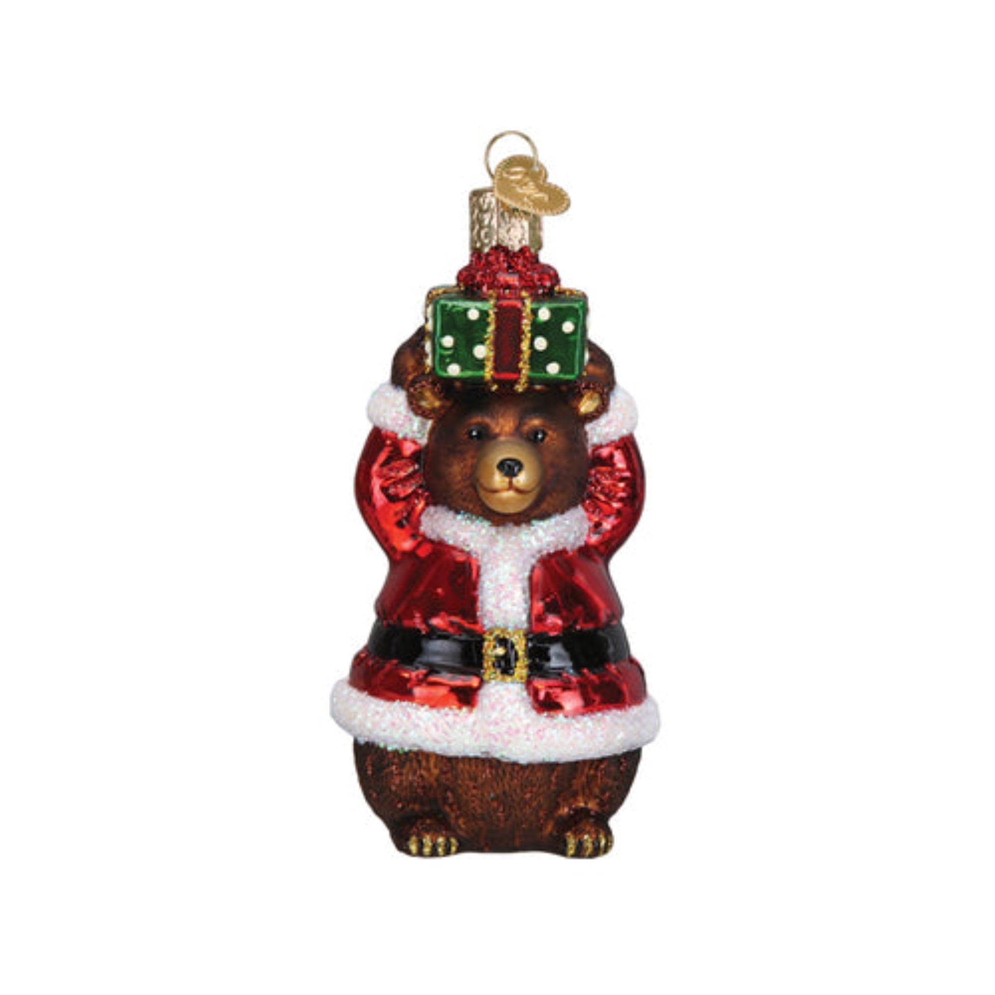 Old World Christmas Blown Glass Ornament for Christmas Tree, Bear