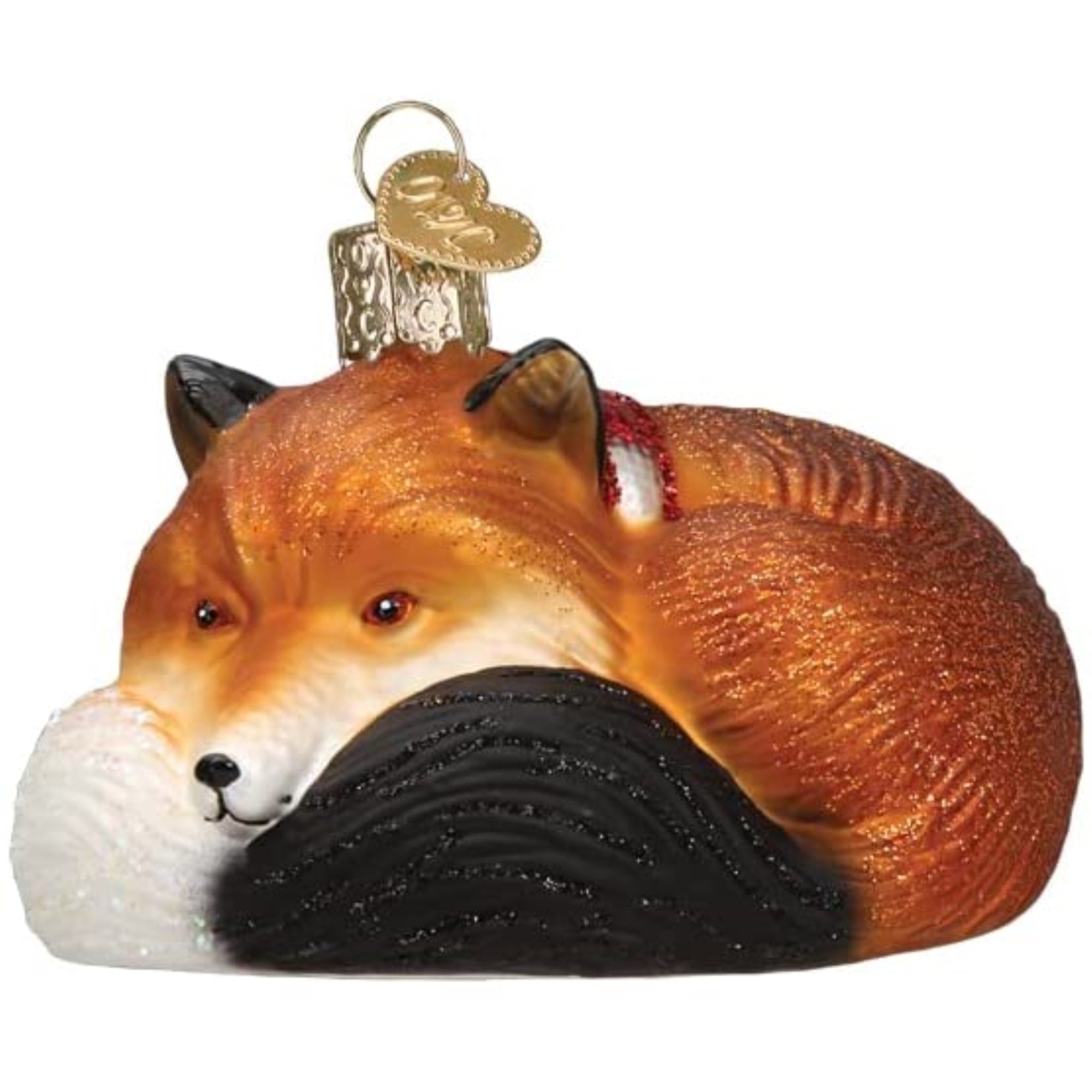 Old World Christmas Blown Glass Ornament for Christmas Tree, Cozy Fox